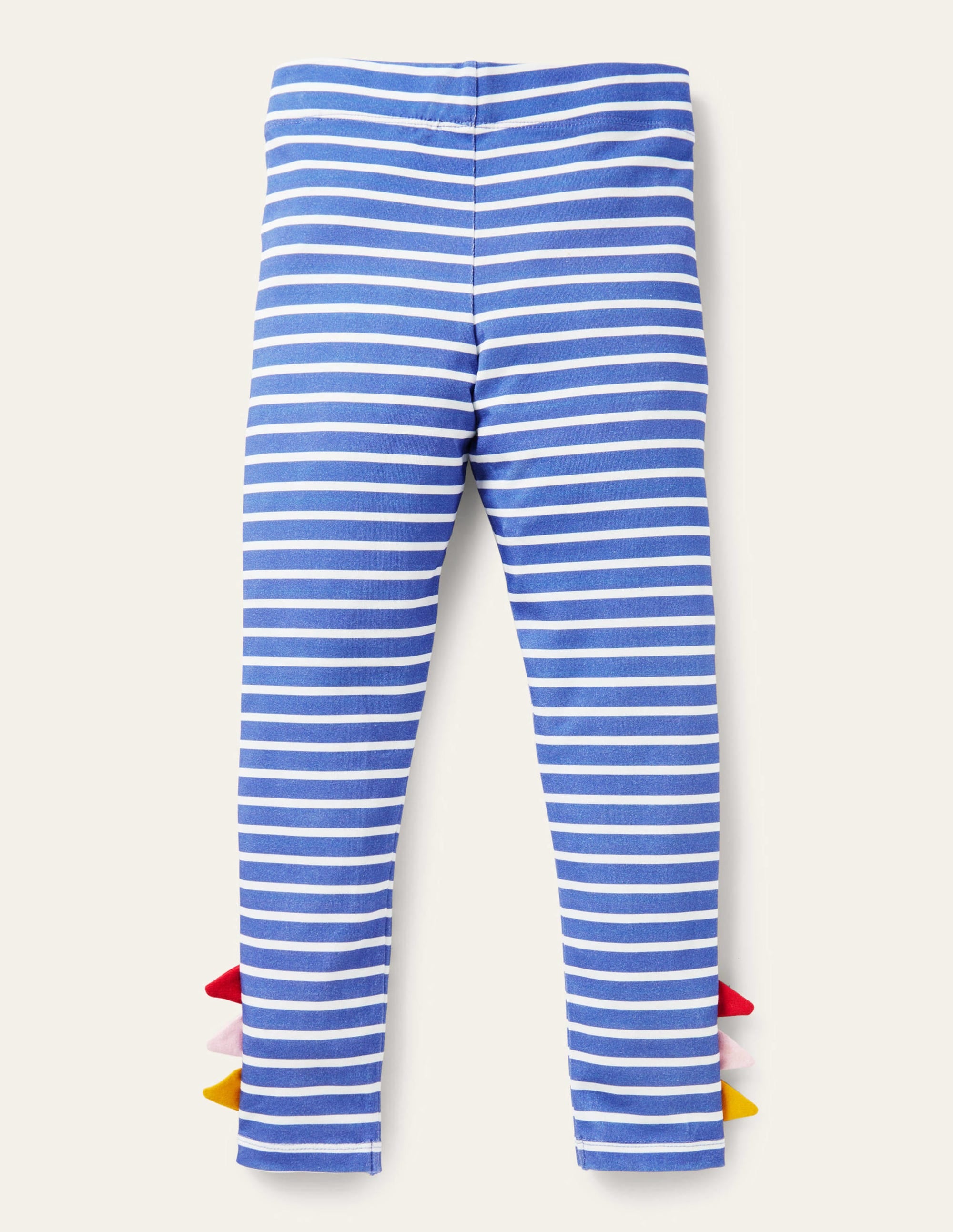 Fröhliche Leggings mit Applikation-Strahlendes Marineblau/Naturweiß, Dinosaurier - Image 2