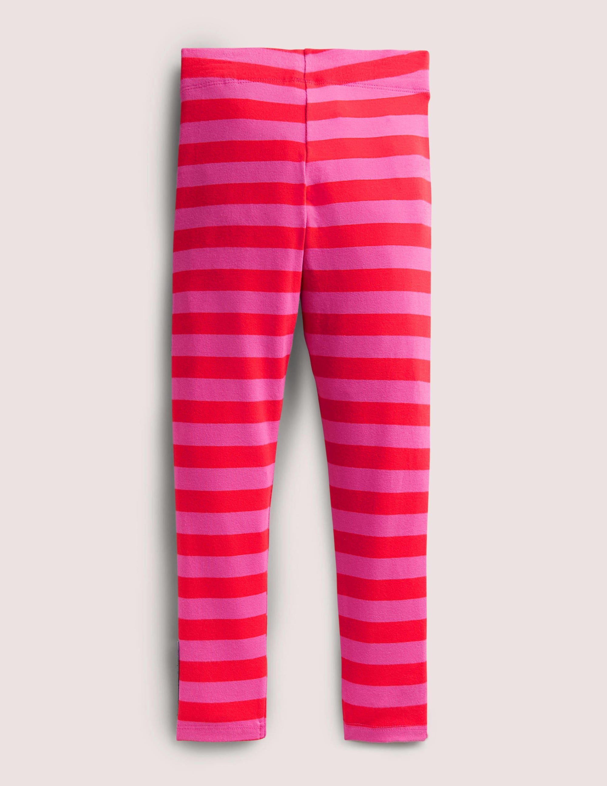 Pink Stripe Cat Print Halloween Leggings-Rosarot, Katzen - Image 2