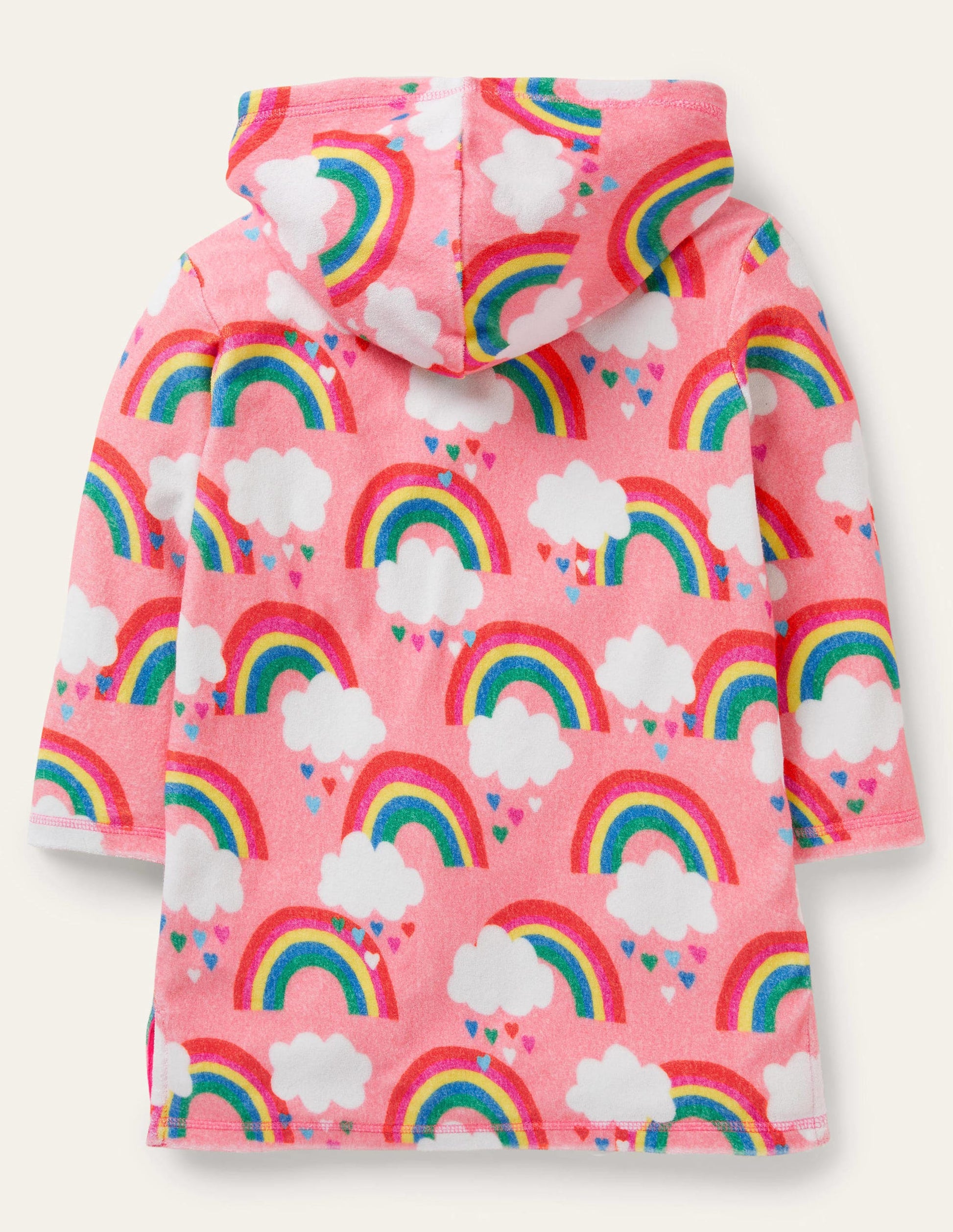Frottee-Badeponcho-Limonadenrosa, Regenbogen-2