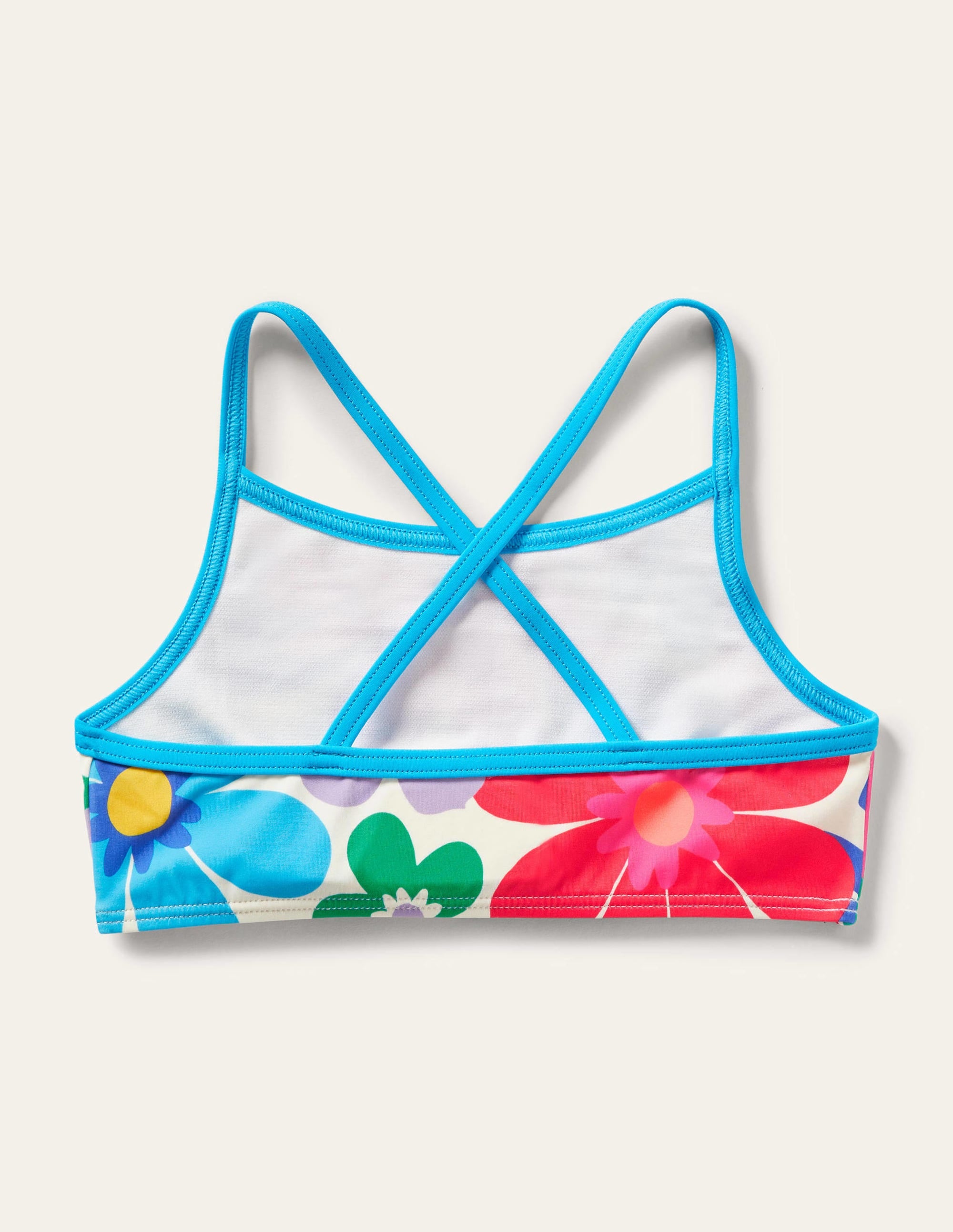 Gemustertes Bikini-Oberteil-Bunt, Große Blumen - Image 2