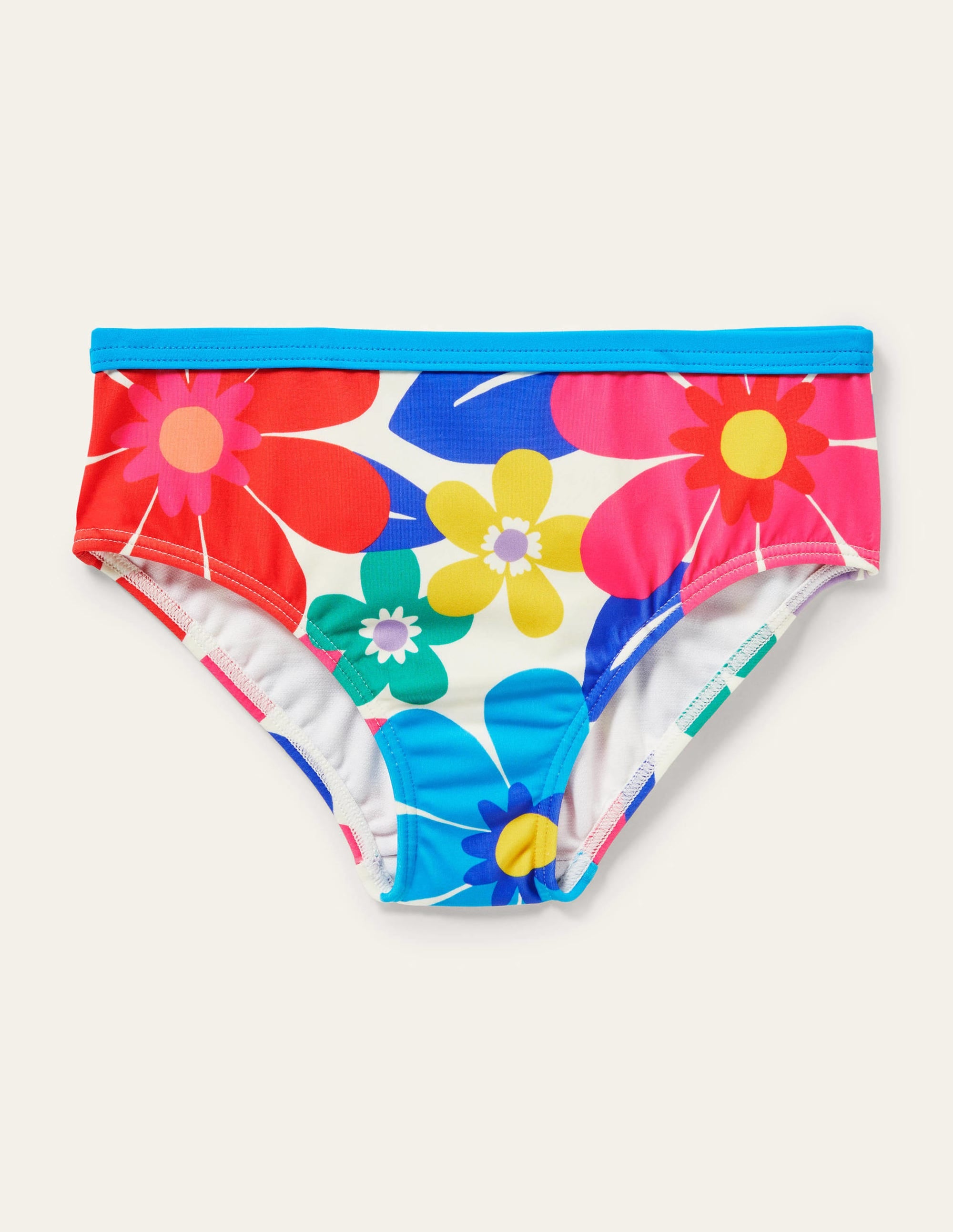 Gemusterte Bikinihose-Bunt, Große Blumen - Image 1