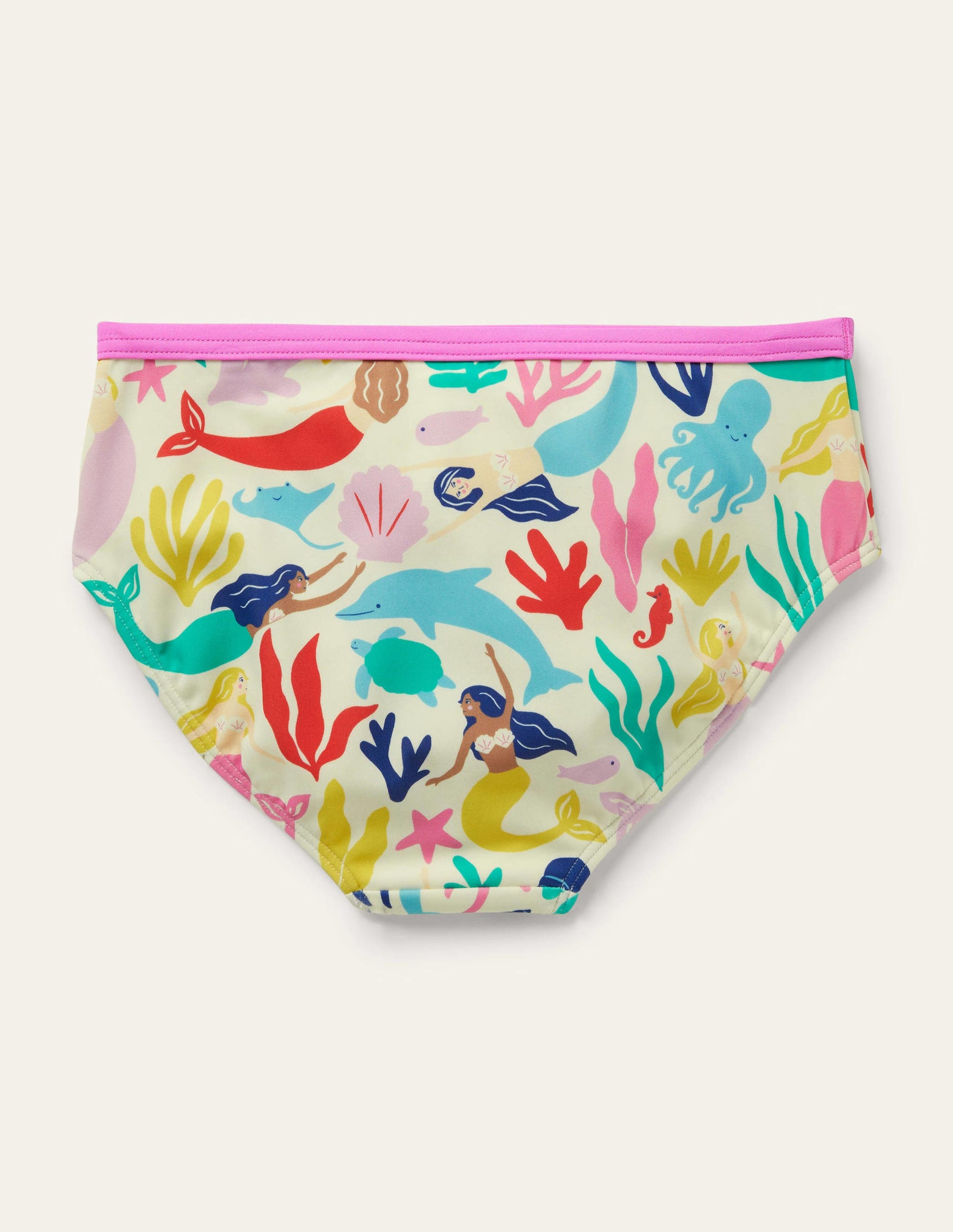 Bas de bikini à motif-Sirènes multi-2