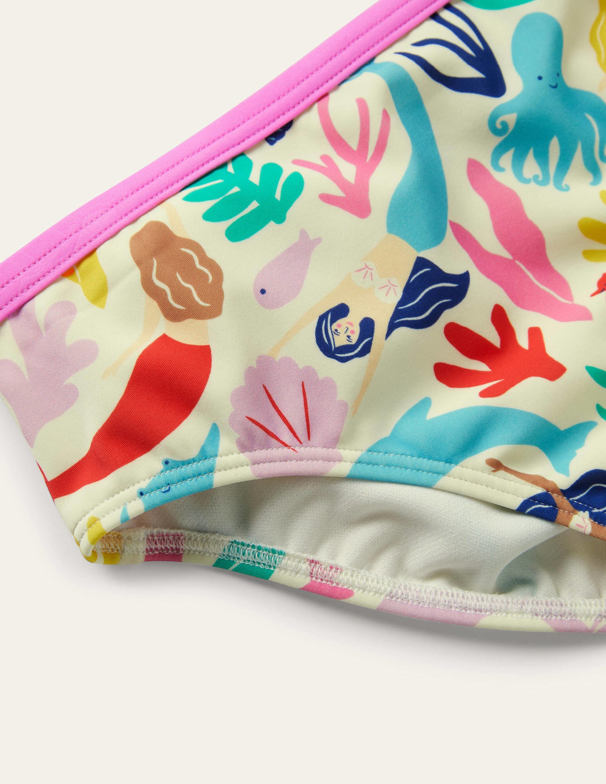 Bas de bikini à motif-Sirènes multi-3