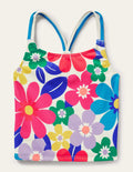 Haut de tankini à motif-Motif Surf Floral multi