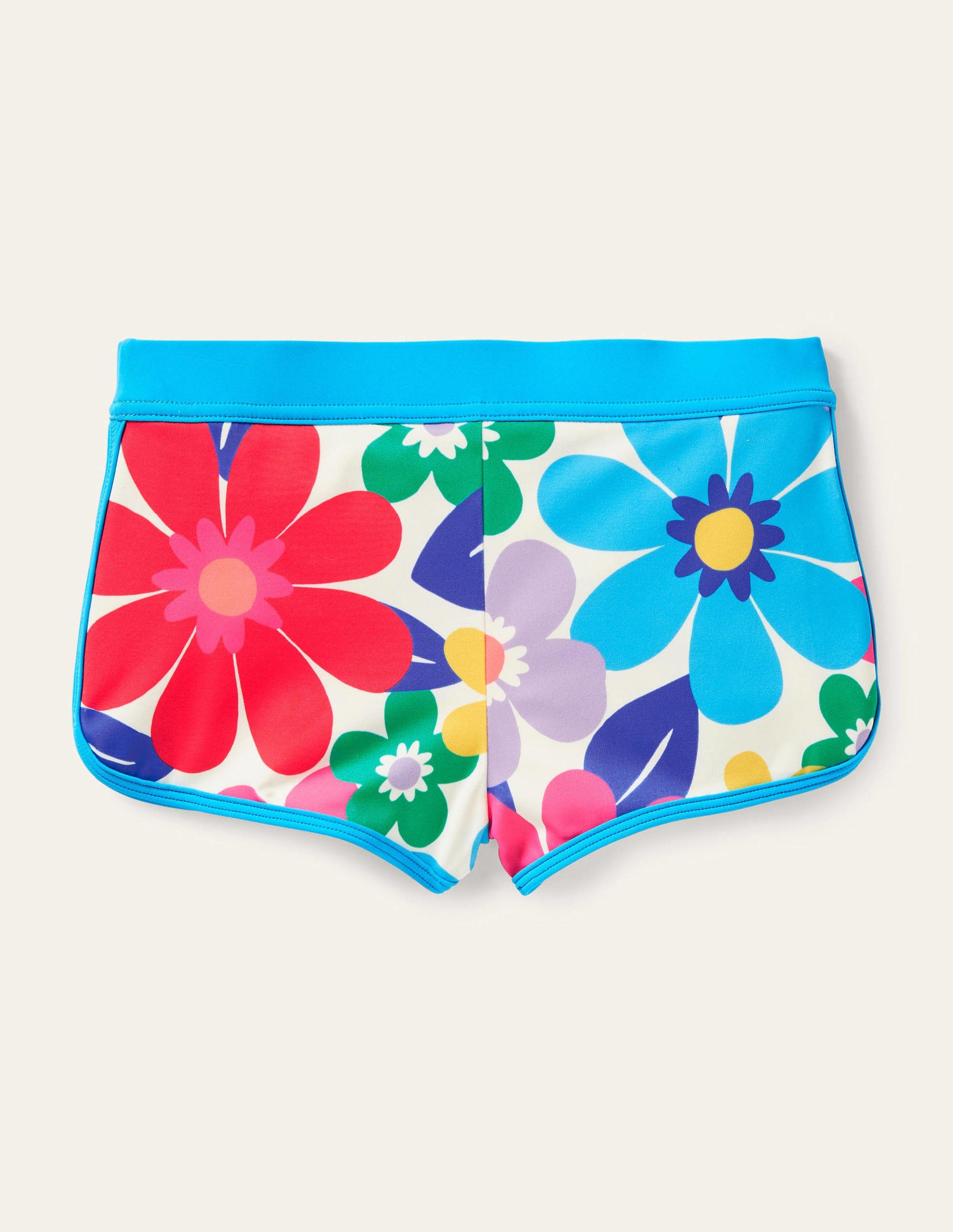 Gemusterte Badeshorts-Bunt, Große Blumen-2