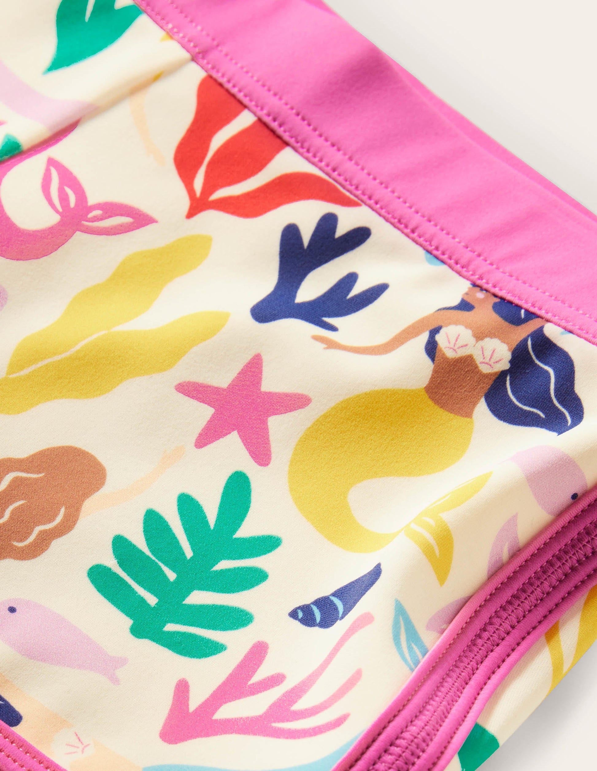 Patterned Swim Shorts-Multi Mermaids-3