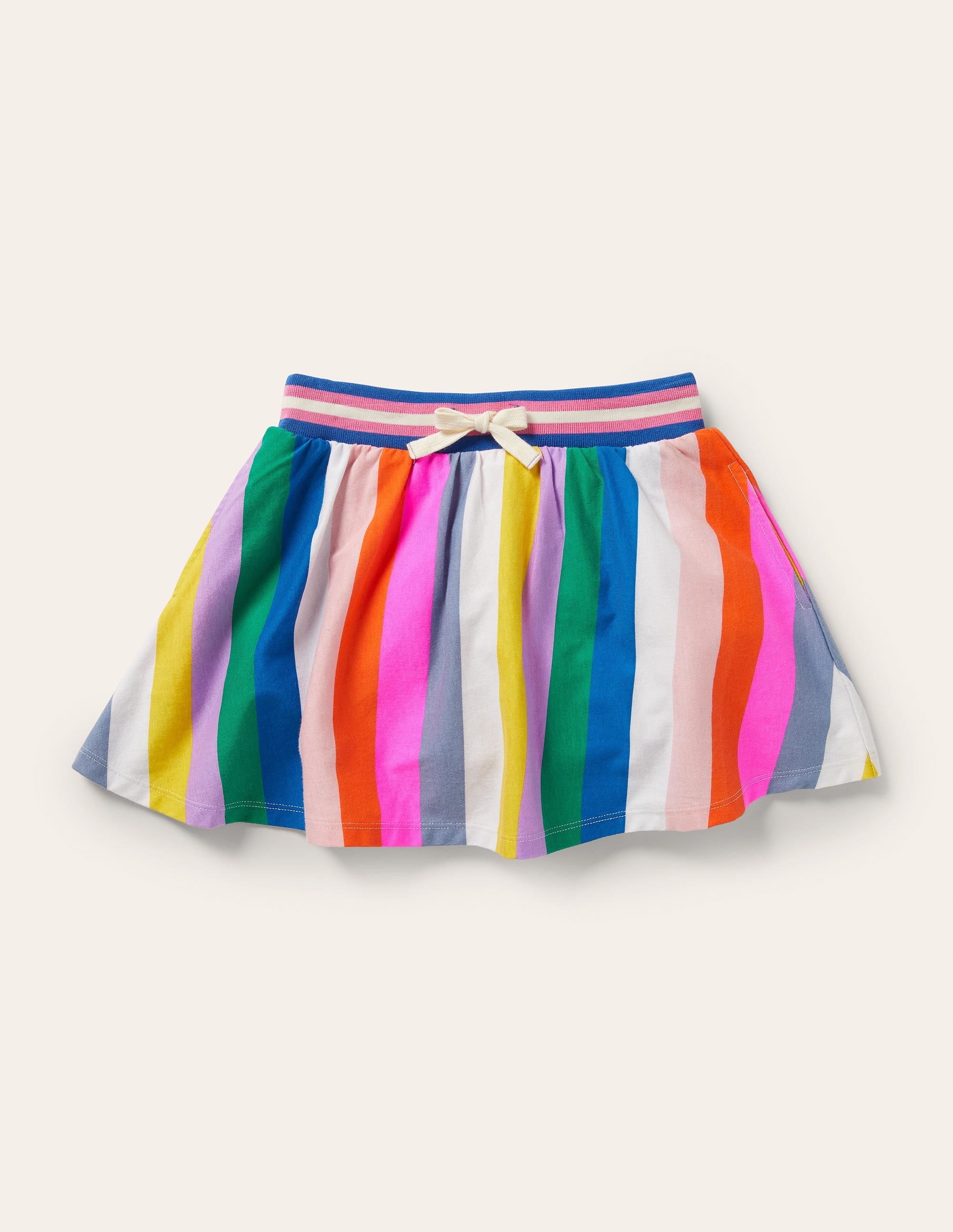 Gemusterter Jersey-Skort-Bunt Regenbogen-Streifen - Image 1