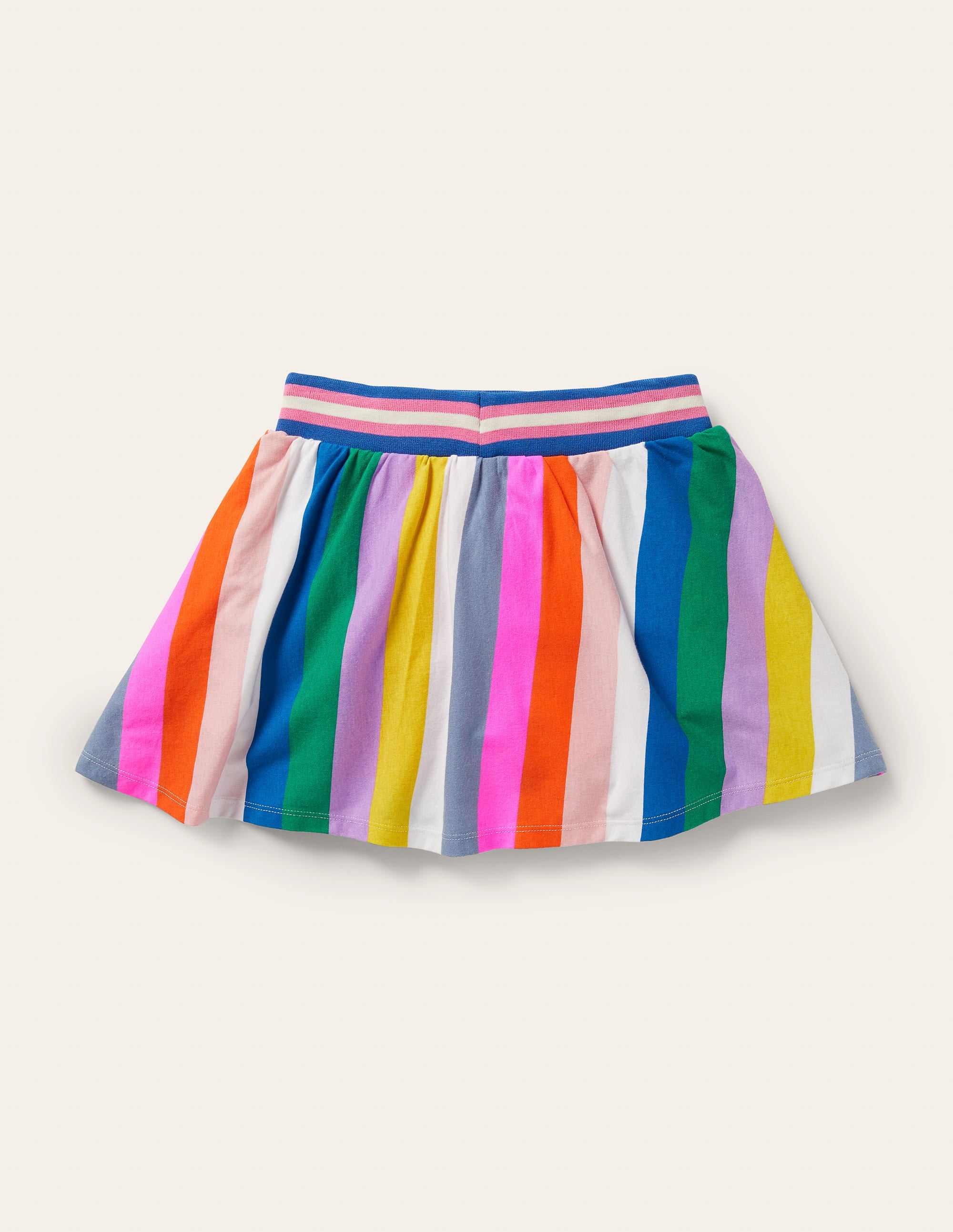 Gemusterter Jersey-Skort-Bunt Regenbogen-Streifen - Image 2
