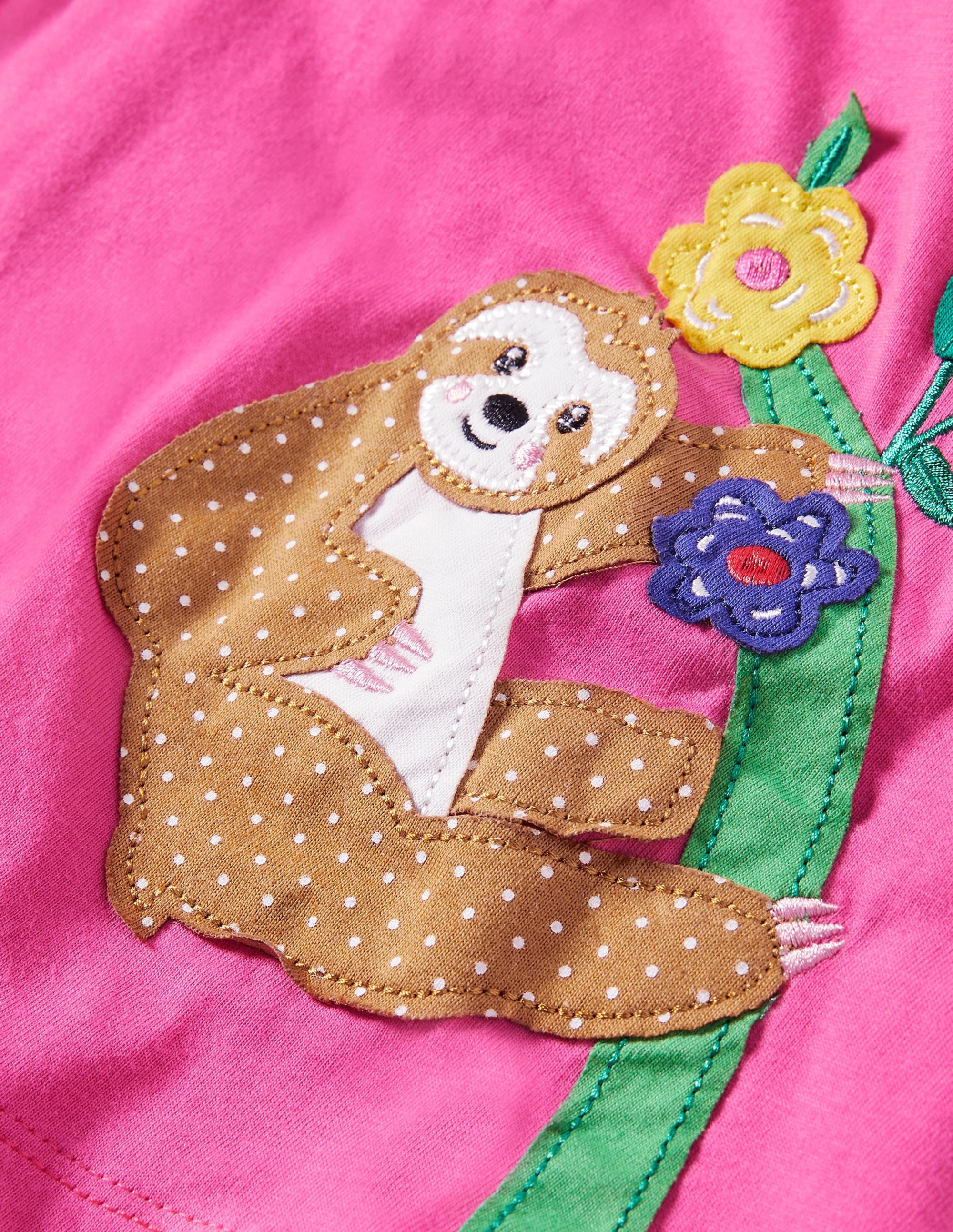 Jupe-short en jersey à appliqué-Bright Petal Pink Sloth - Image 3