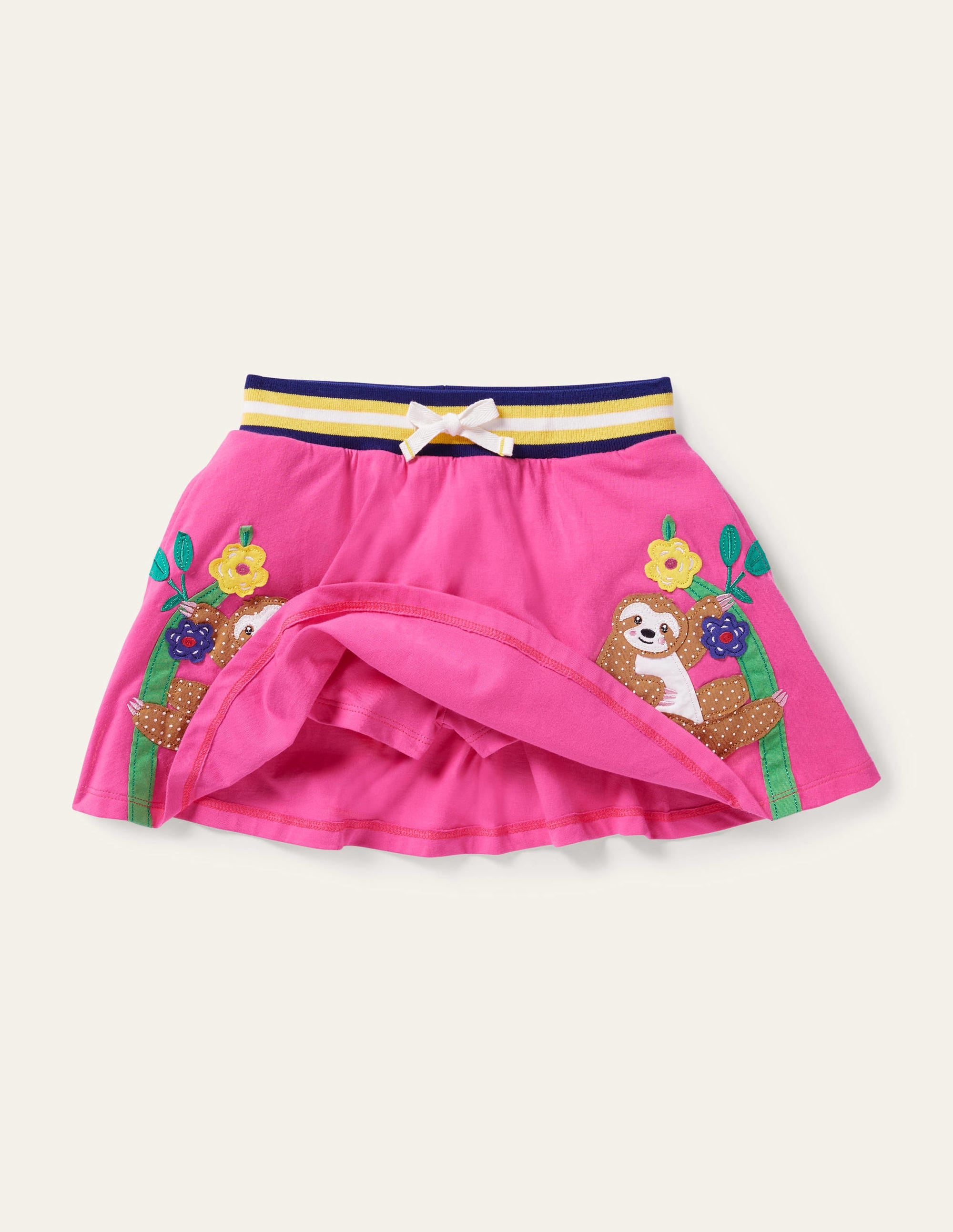 Jupe-short en jersey à appliqué-Bright Petal Pink Sloth - Image 4