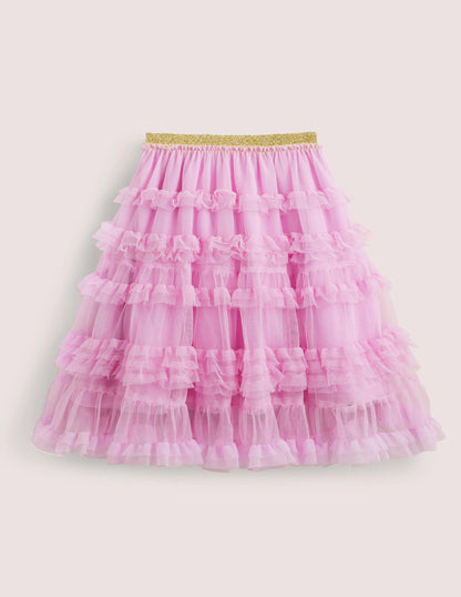 Jupe midi en tulle-Violet pétale d'orchidée-2