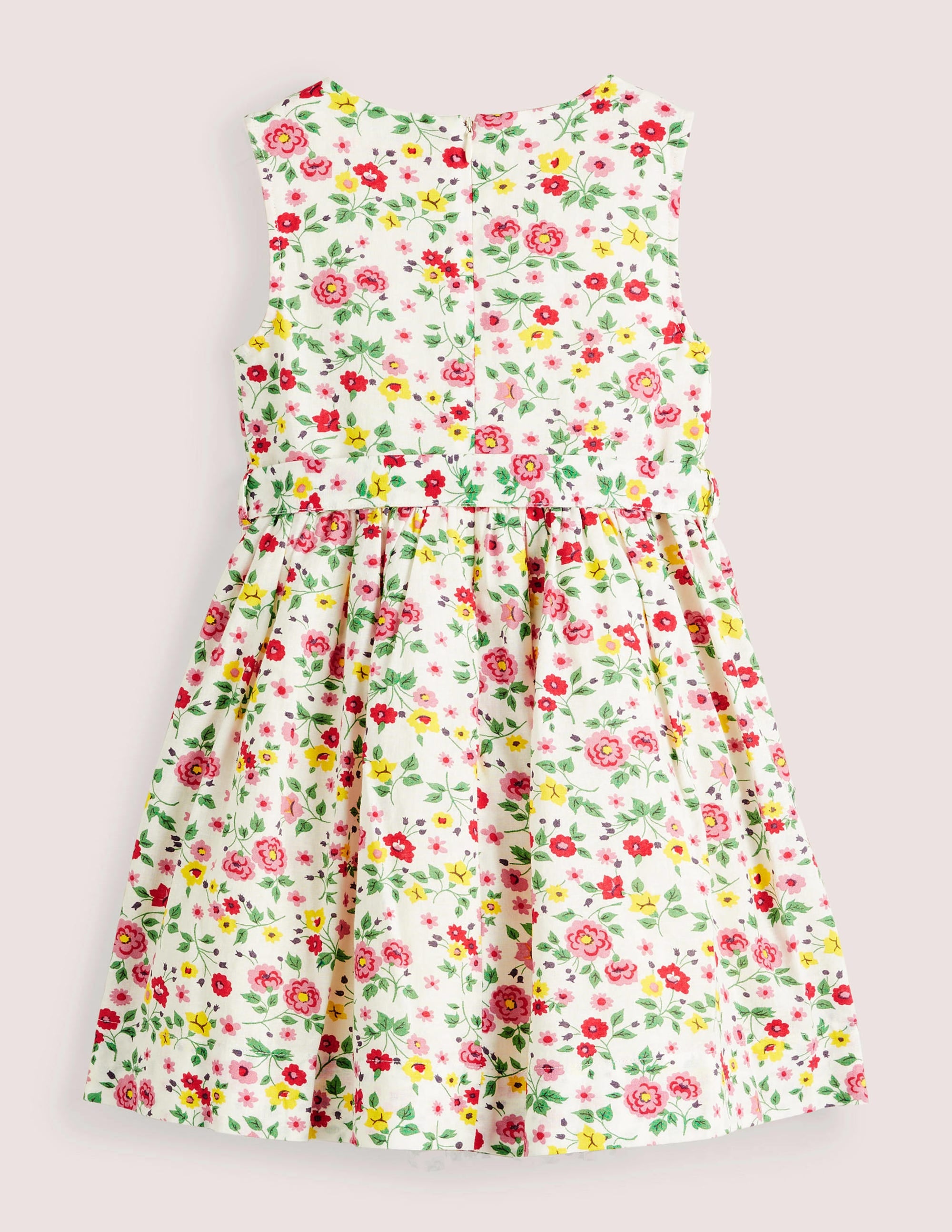 Vintage-Kleid-Naturweiß, Blumenmuster - Image 2