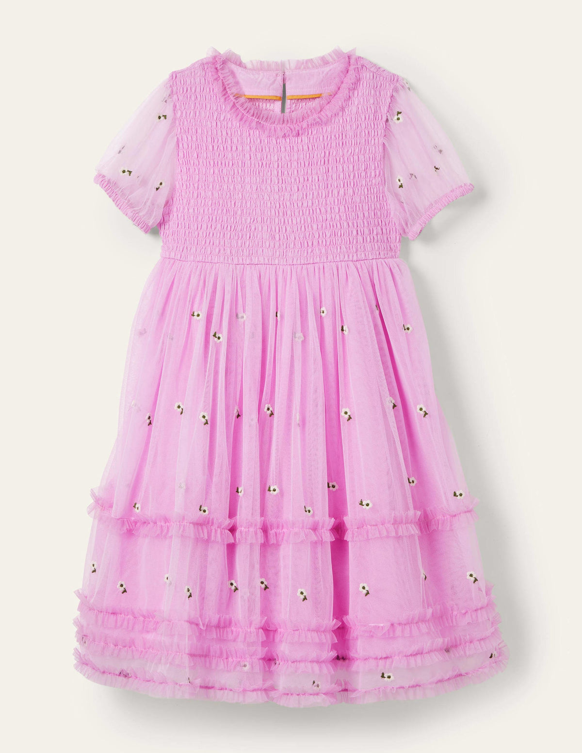 Lilac Floral Tiered Tulle Dress-Orchideenviolett, Blumen - Image 1