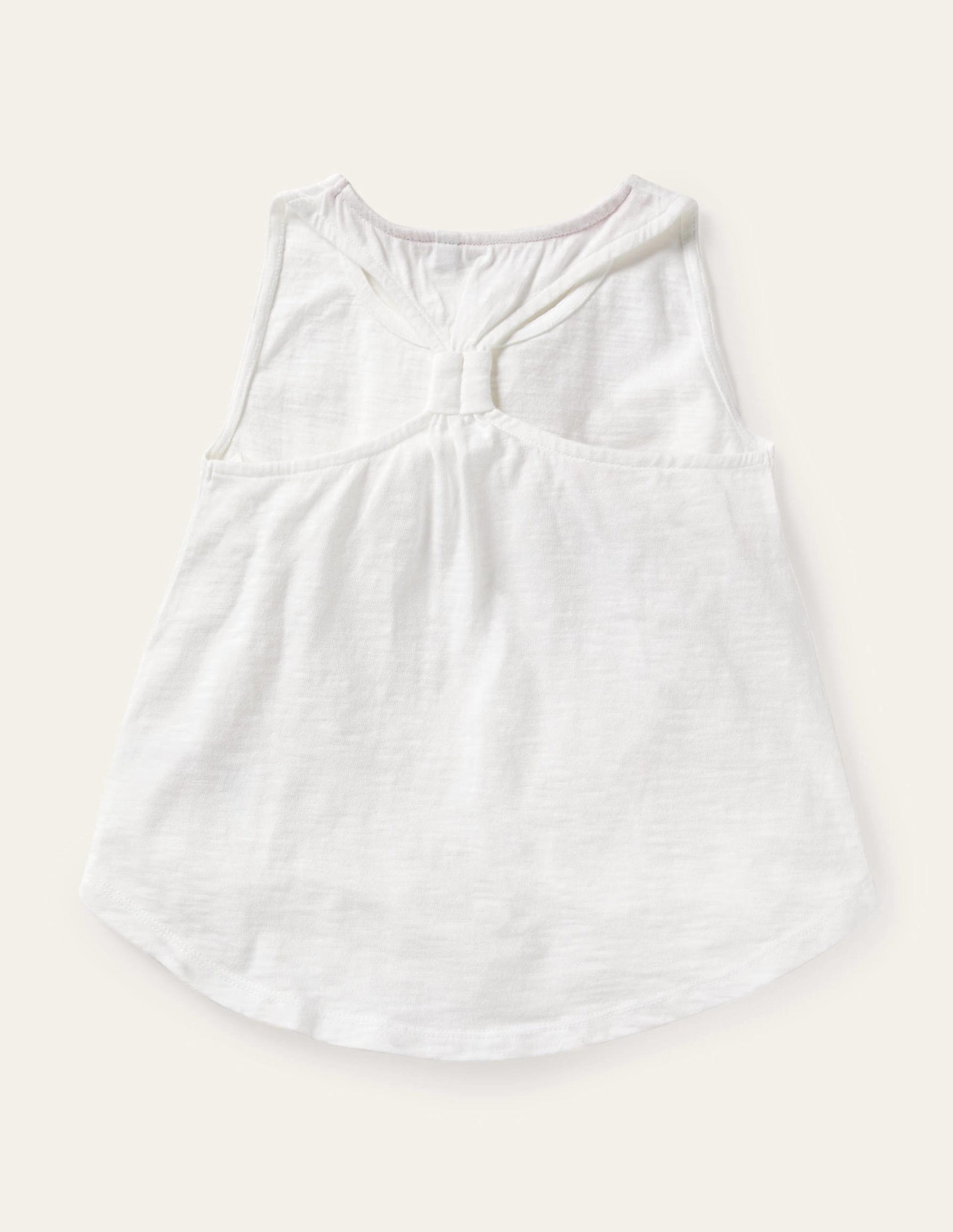 Im Nacken gebundenes Trägershirt-Weiß-2