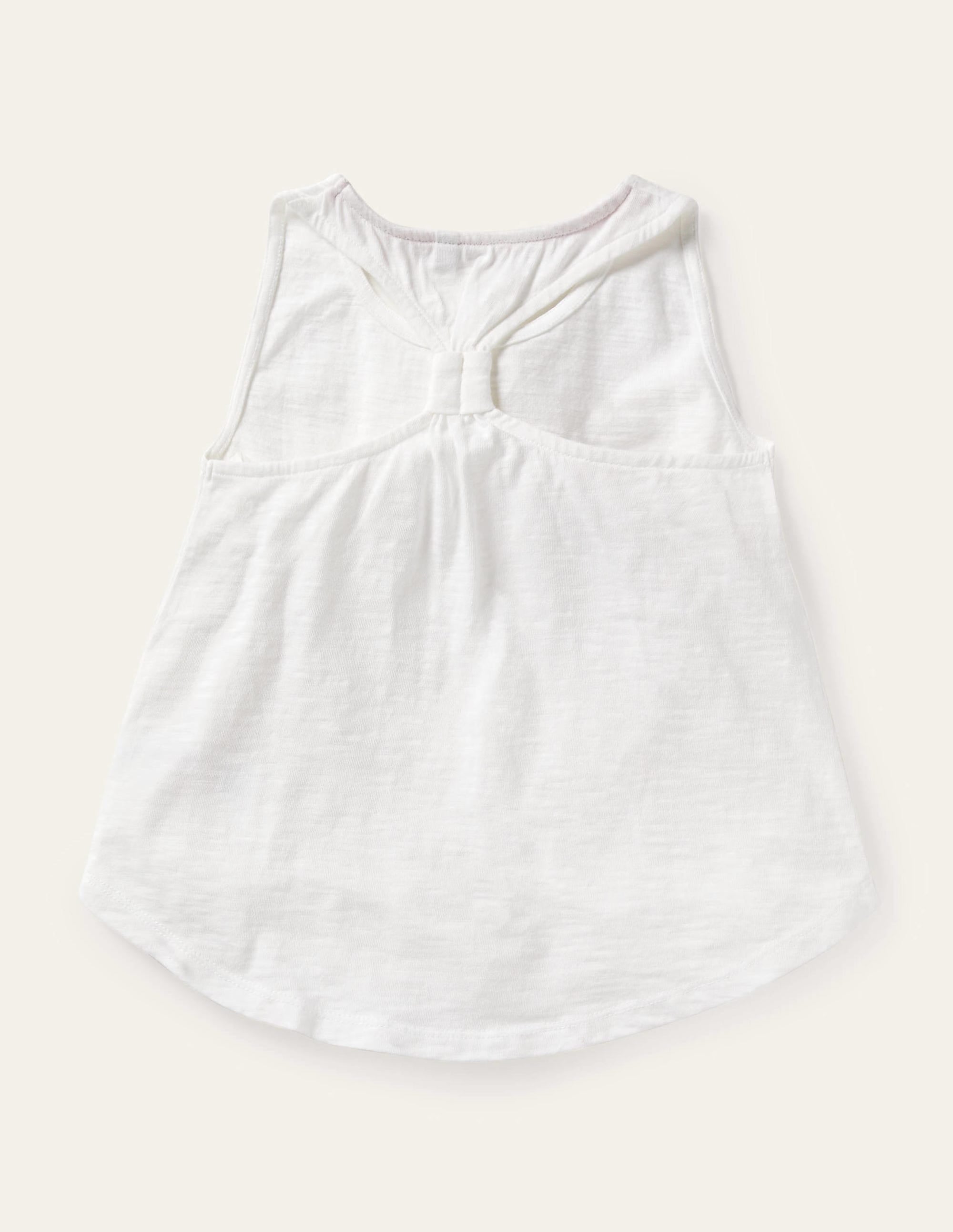 Im Nacken gebundenes Trägershirt-Weiß - Image 2