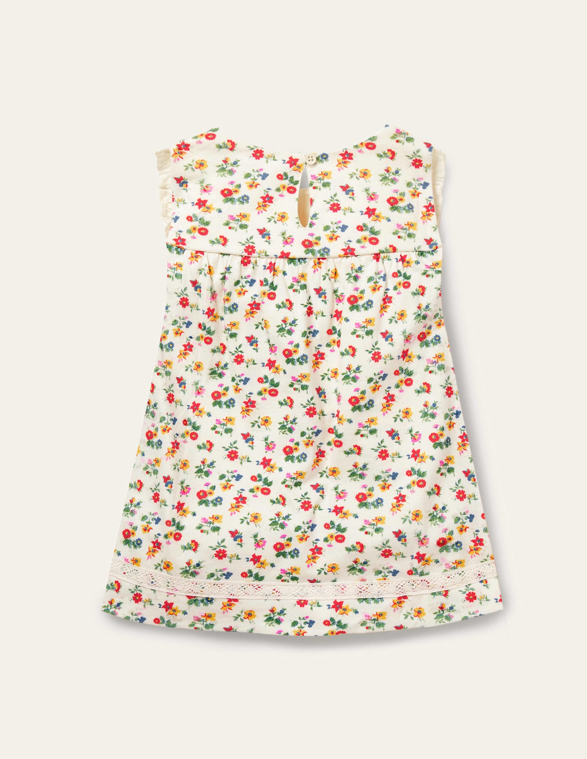 Top avec empiècement en broderie anglaise-Motif patchwork floral multi - Image 2