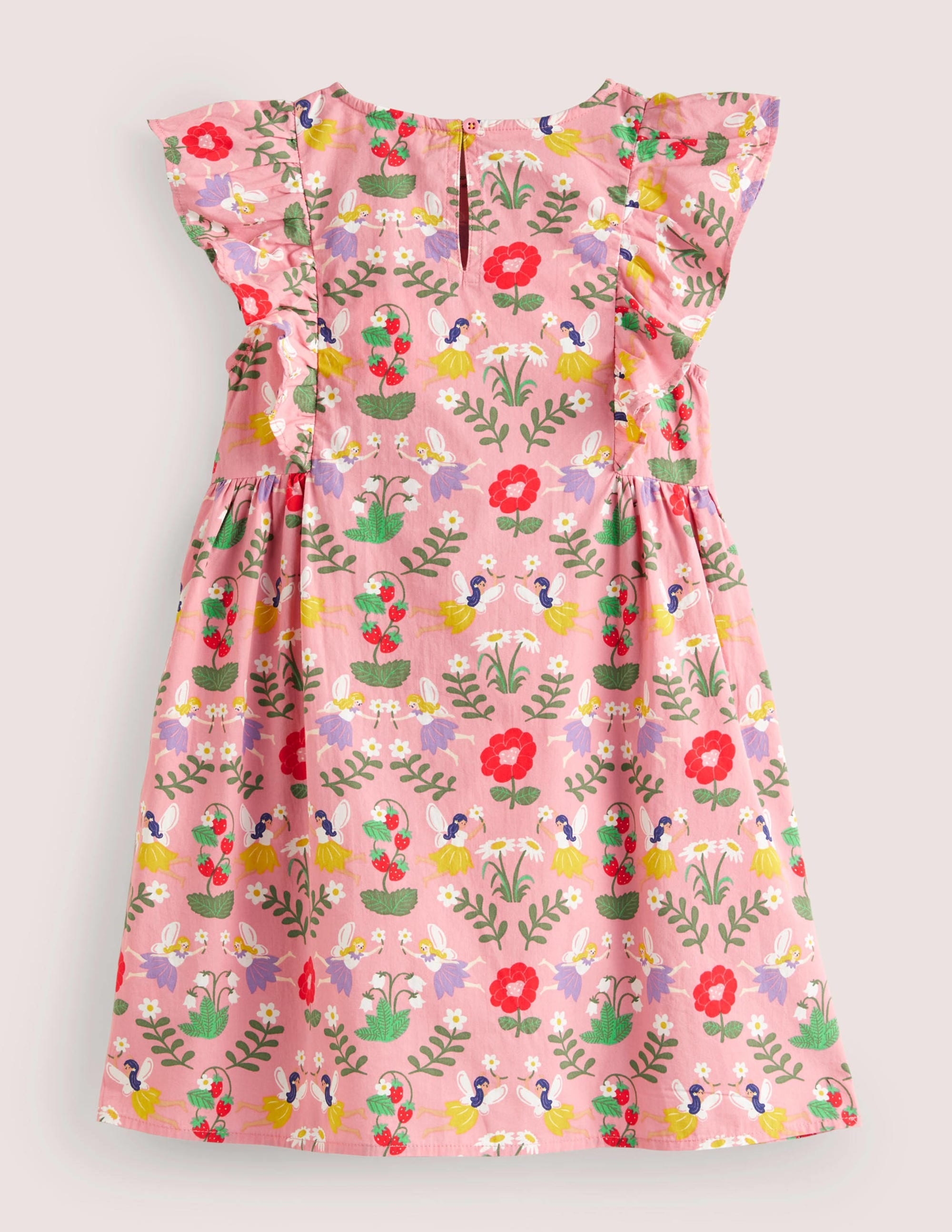 Gemustertes Kleid mit Rüschenärmeln-Rosa, Feen - Image 2