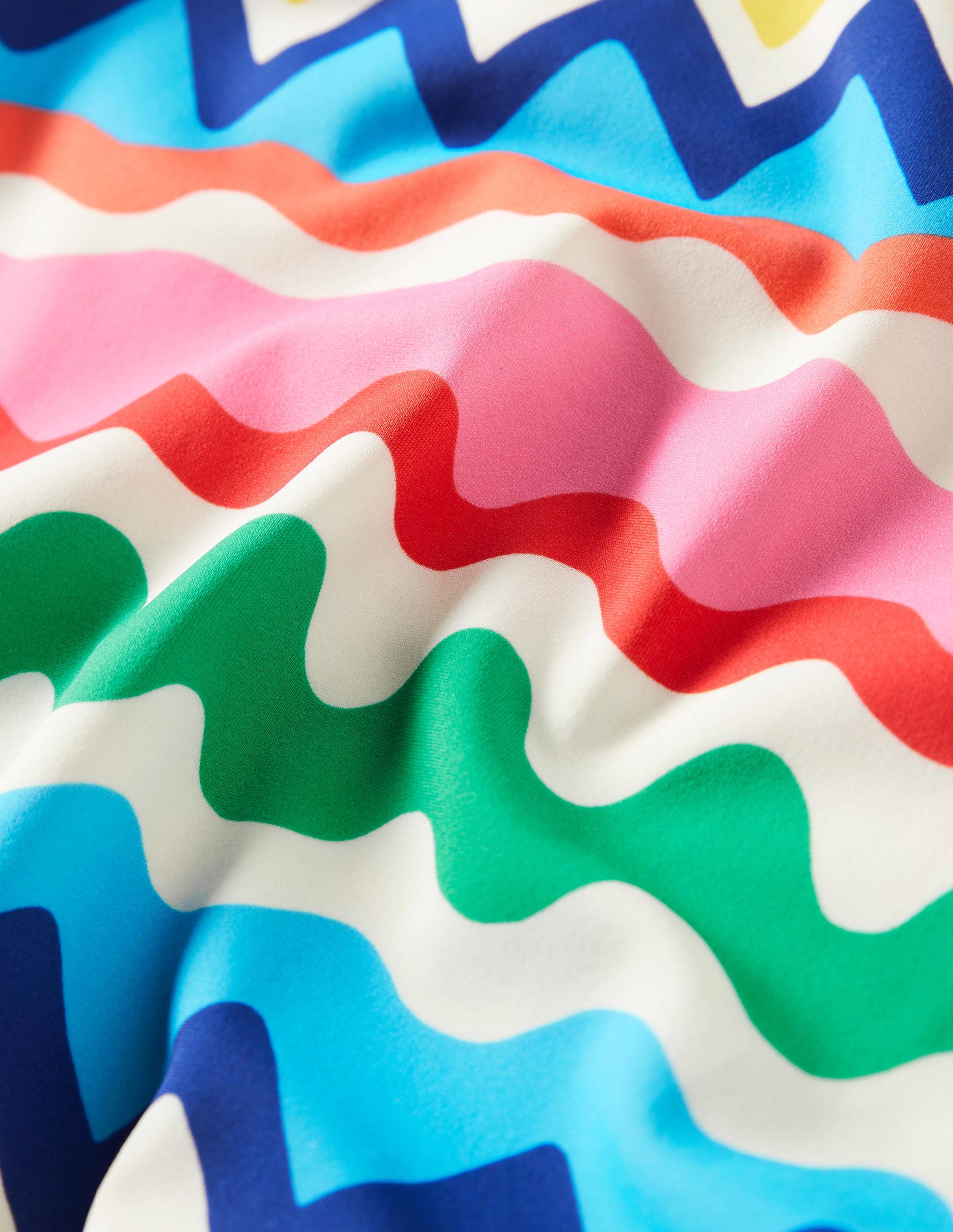 Maillot de bain imprimé croisé dans le dos-Multi Ric Rac Stripe - Image 3