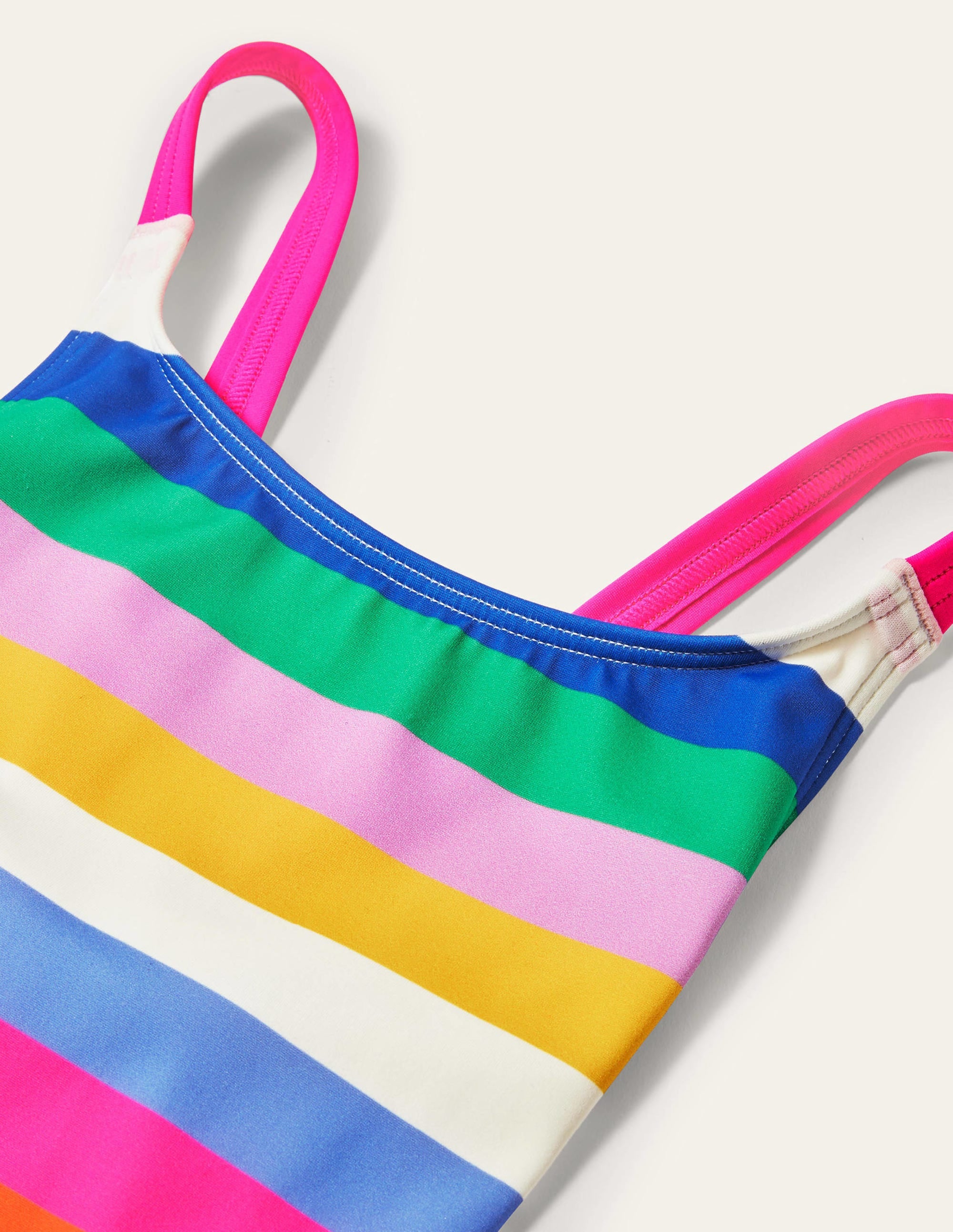Maillot de bain imprimé croisé dans le dos-Arc-en-ciel multi - Image 3