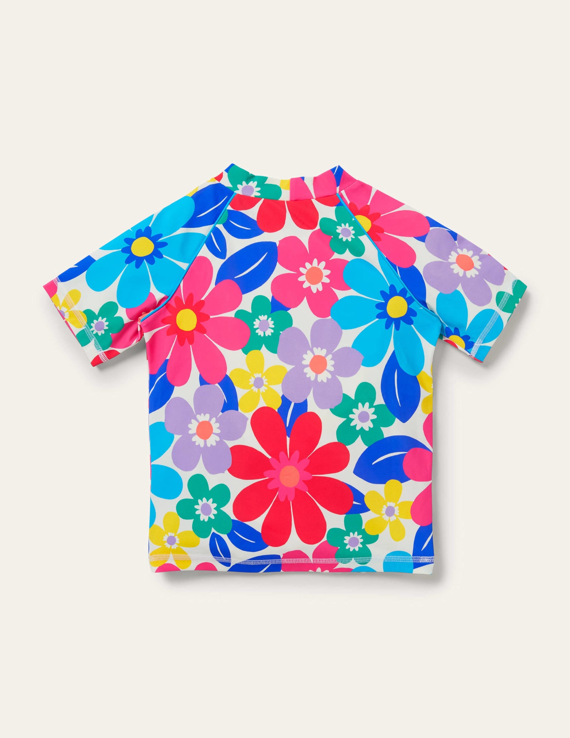 Haut de plage à manches courtes-Motif Surf Floral multi - Image 2
