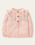 Embroidered Cardigan-Provence Dusty Pink