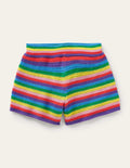 Strickshorts in Regenbogenfarben-Bunt, Regenbogenfarben