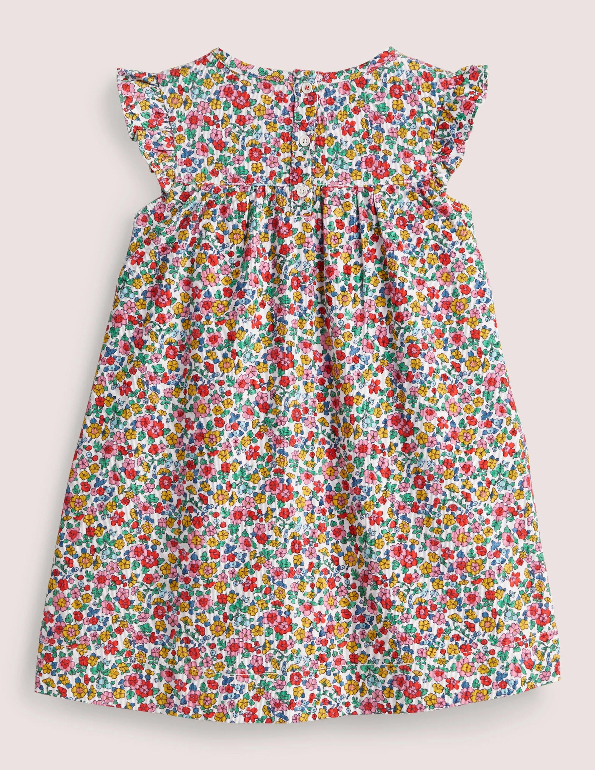 Robe simple pour tous les jours-Motif floral vintage ivoire - Image 2