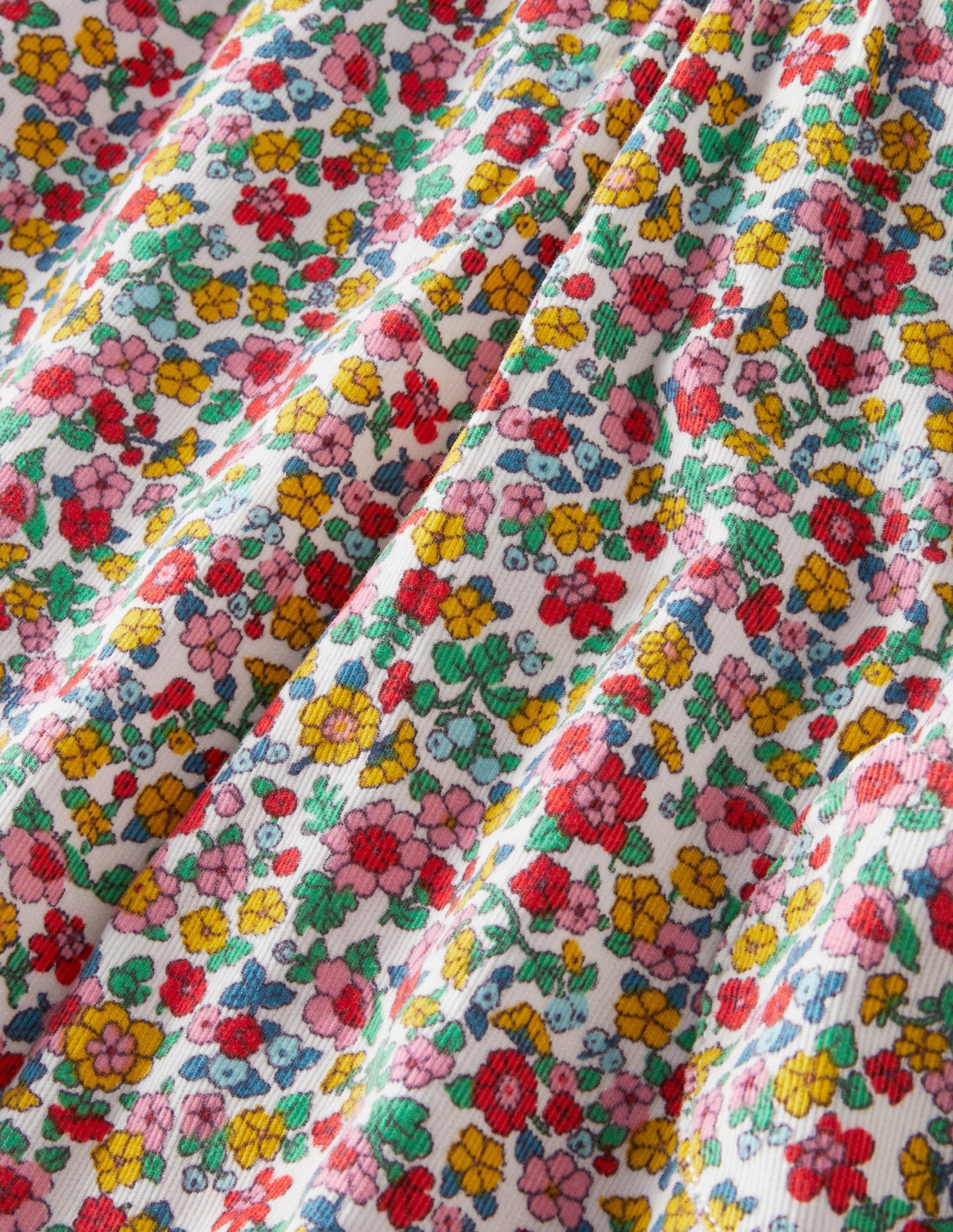 Robe simple pour tous les jours-Motif floral vintage ivoire-3