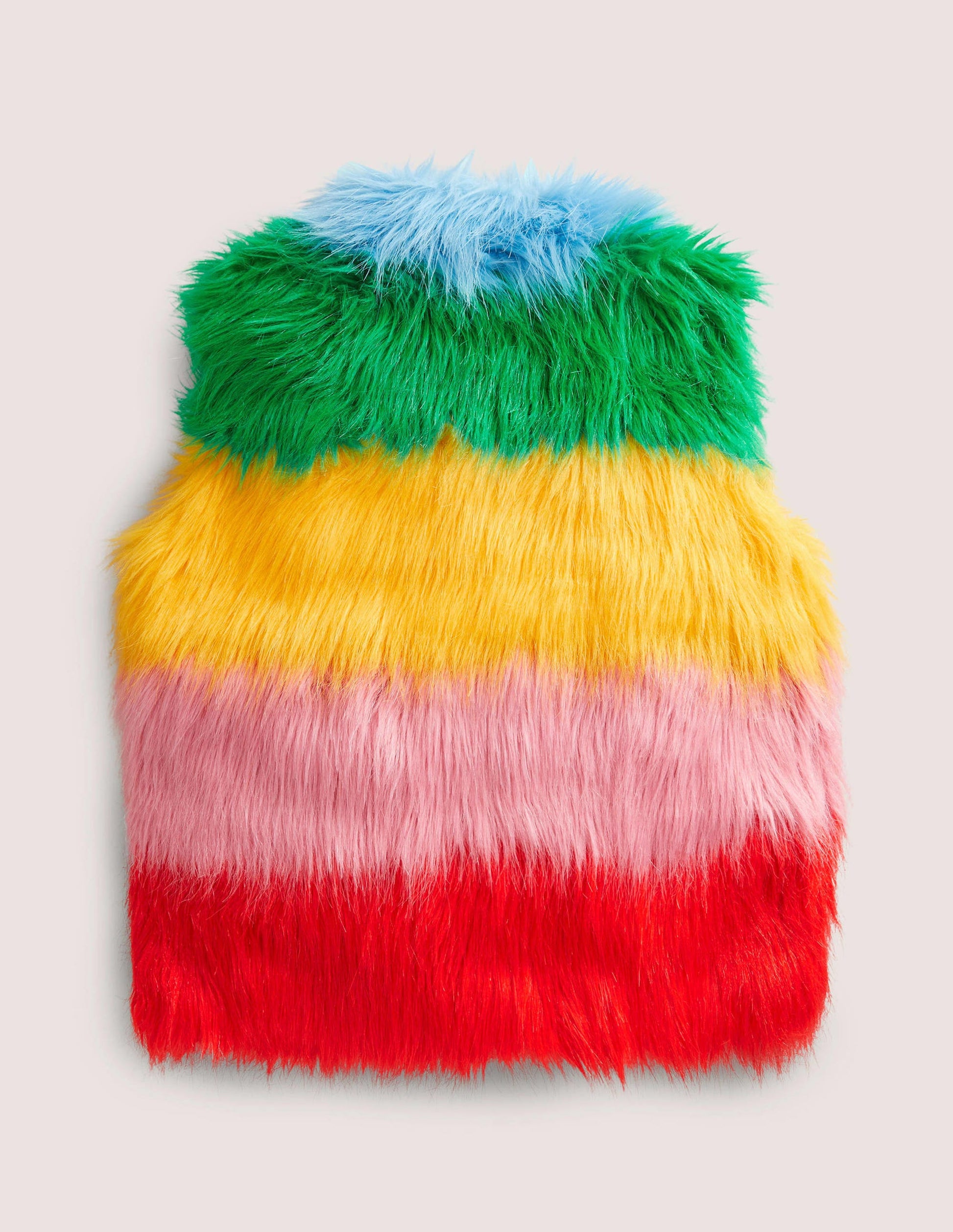 Kunstfellweste-Bunt, Regenbogenfarben-2
