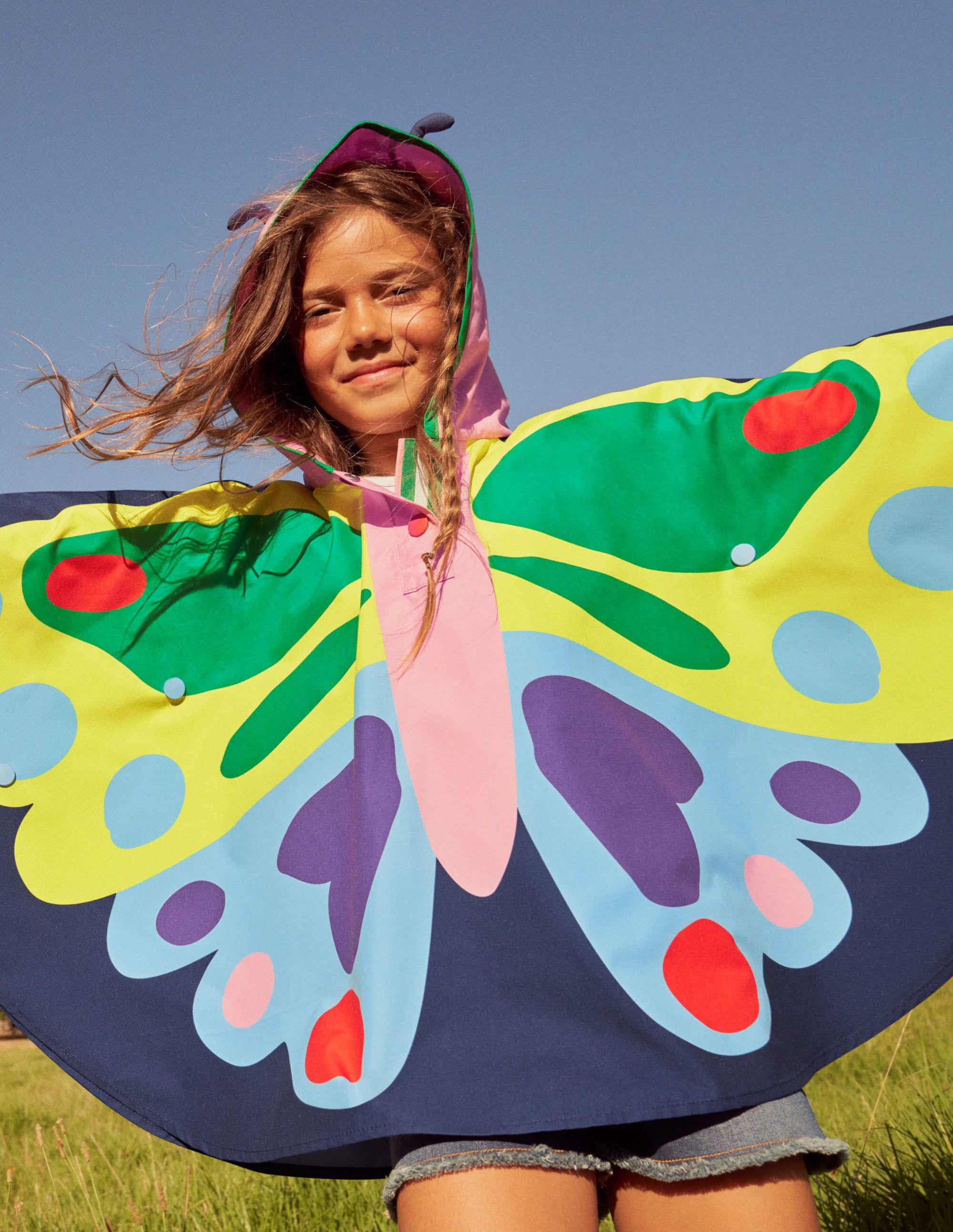 Poncho papillon-Bleu marine universitaire - Image 4