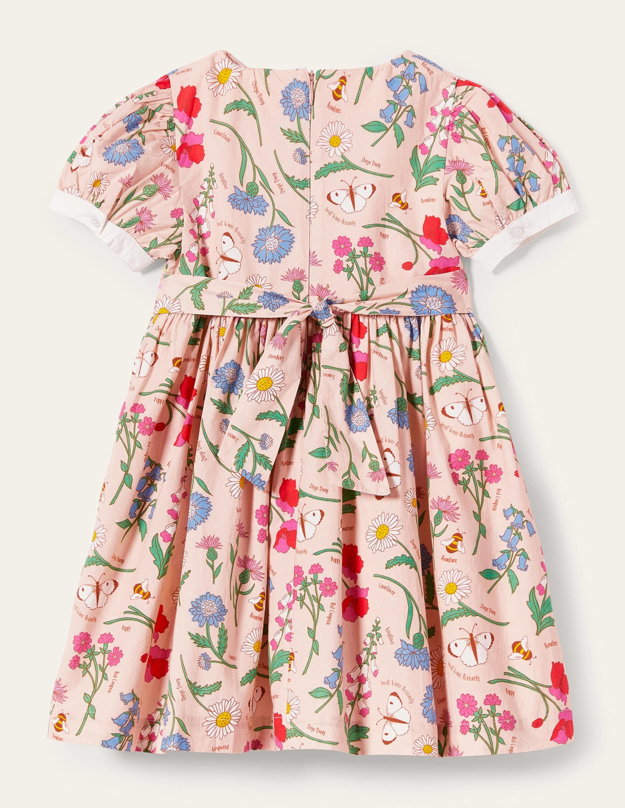Robe à smocks-Fleurs rose Provence poudré - Image 2