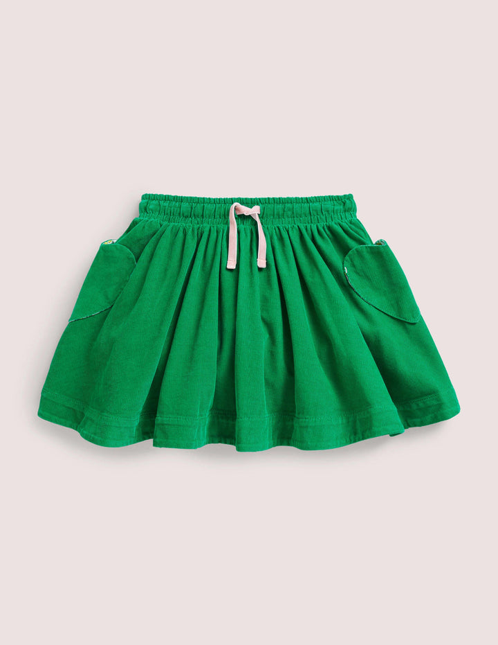 Woven Twirly Skirt-Highland Green
