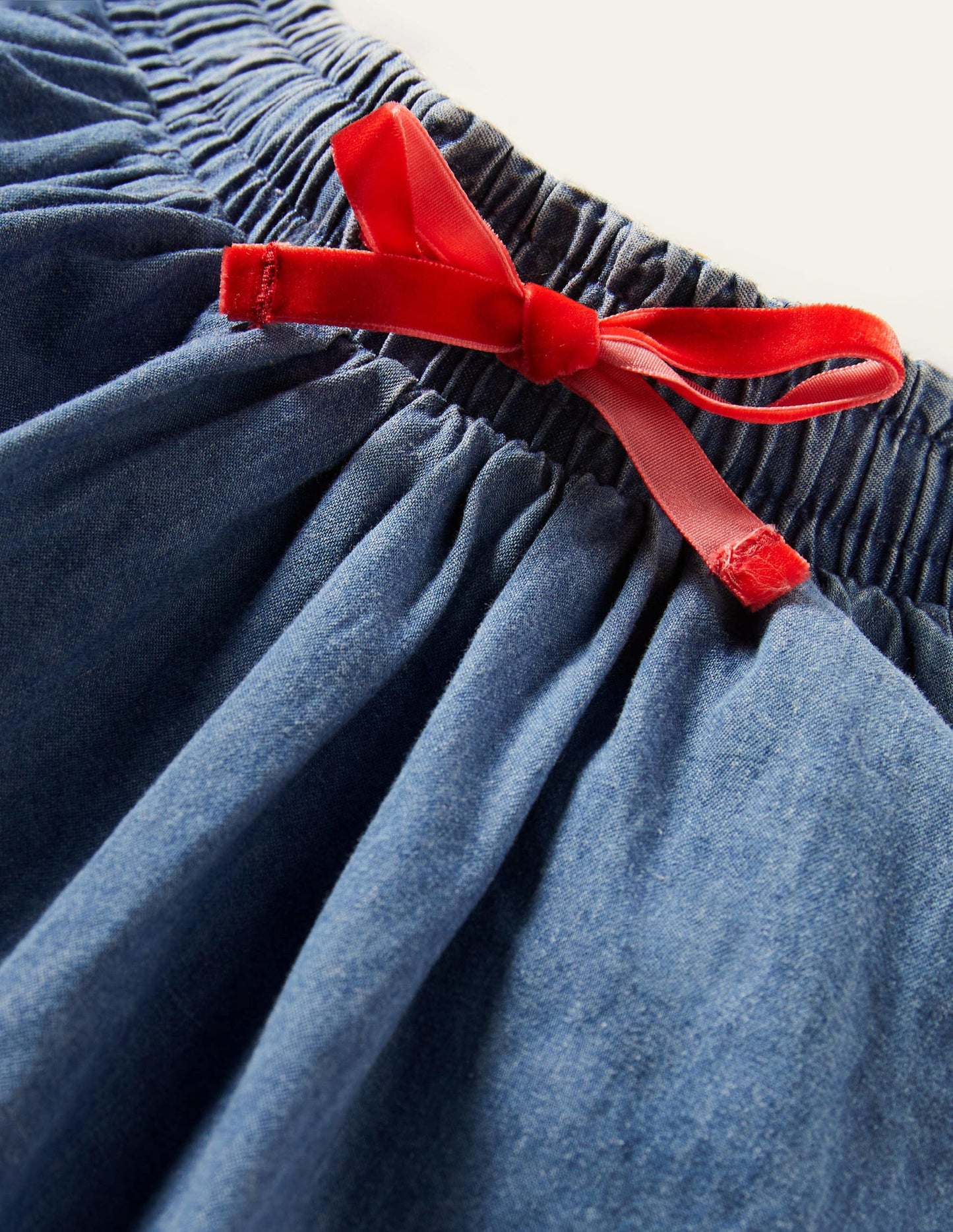 Ausgestellter Webrock-Mittleres Vintageblau, Denim