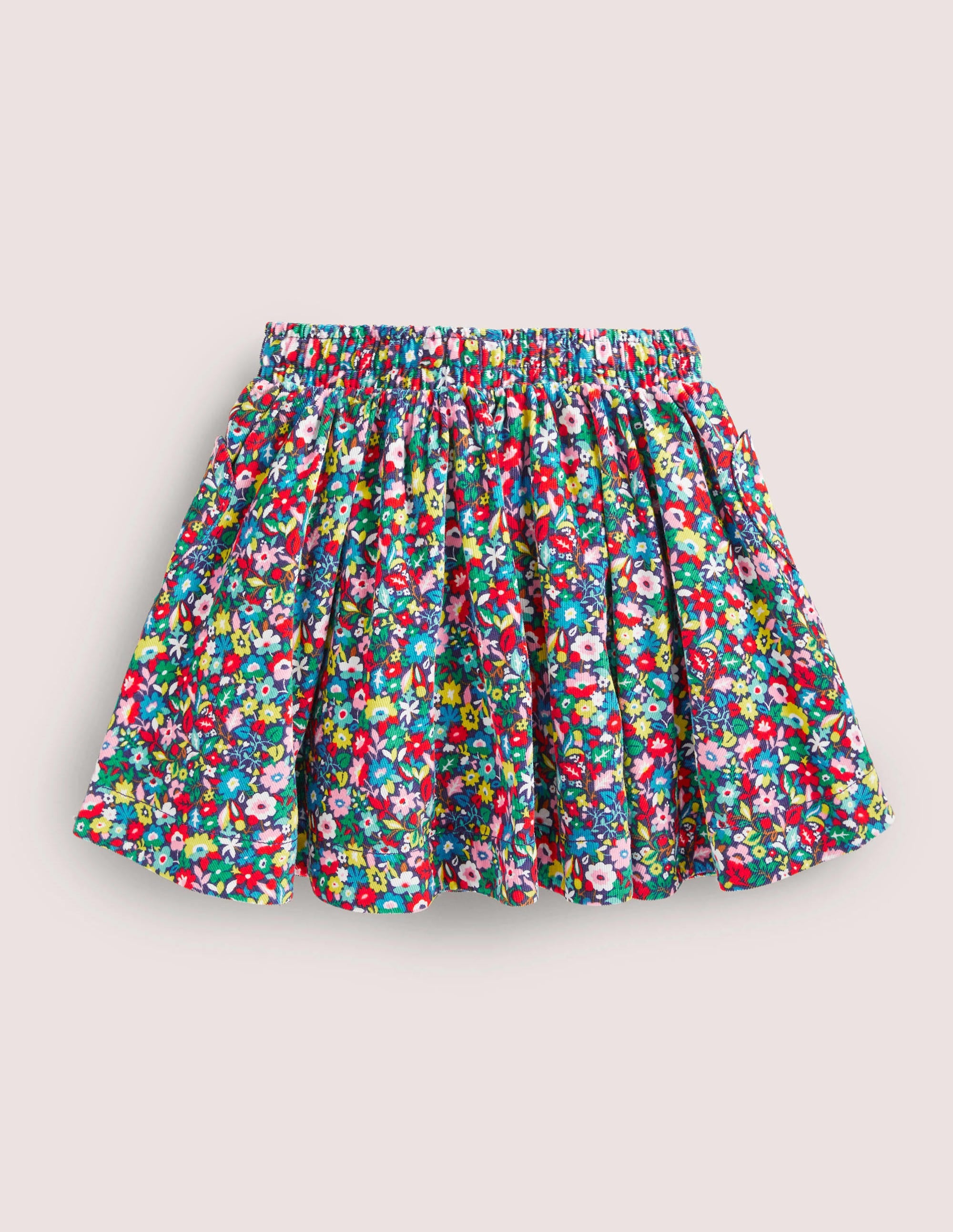 Jupe tissée tournoyante-Motif patchwork floral multi - Image 2