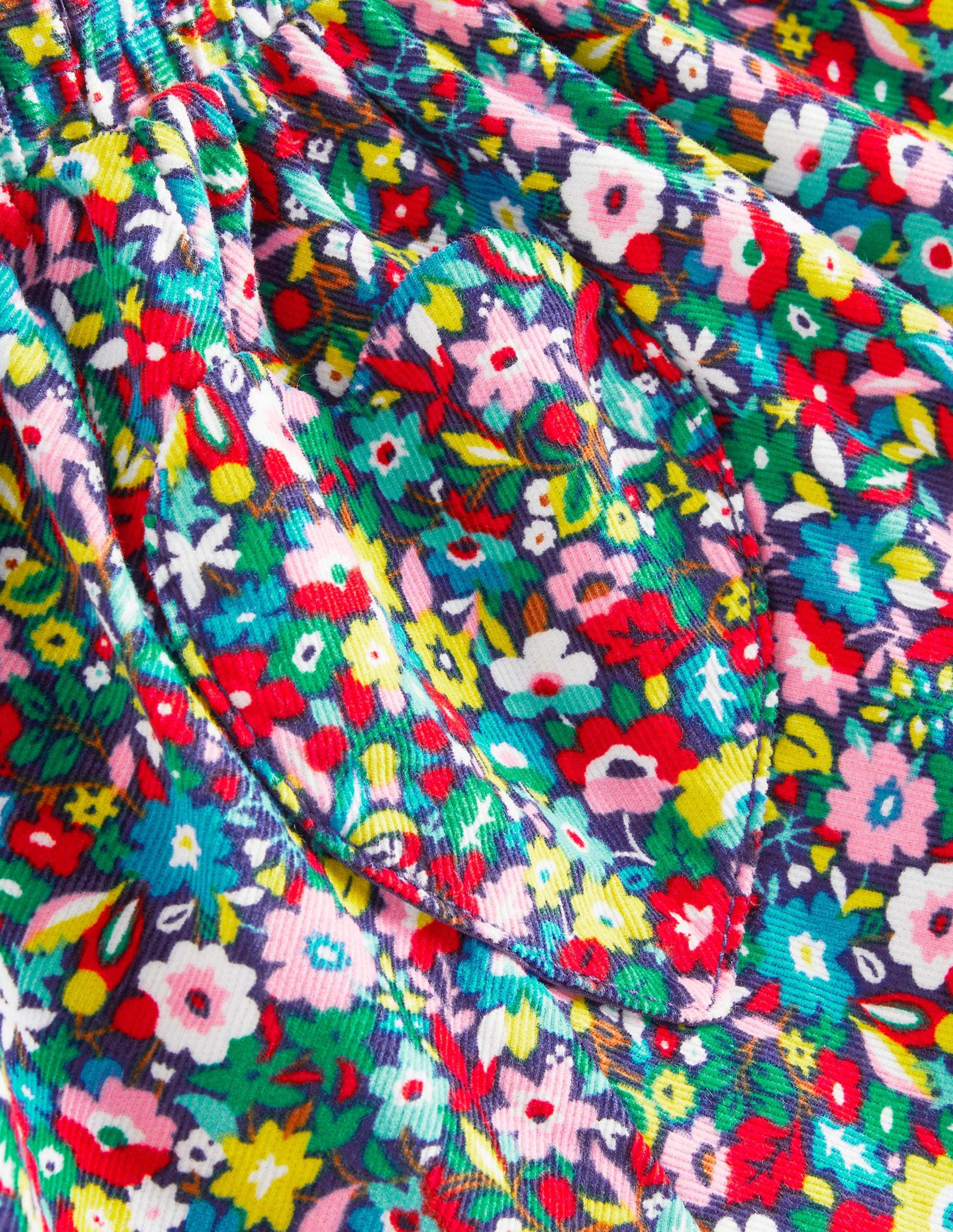 Ausgestellter Webrock-Bunt, Patchwork-Blumen-3