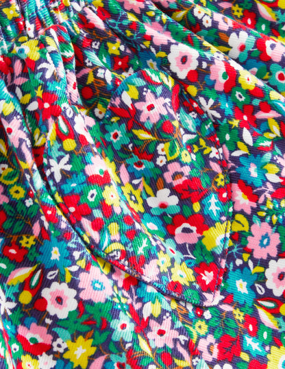 Ausgestellter Webrock-Bunt, Patchwork-Blumen-3
