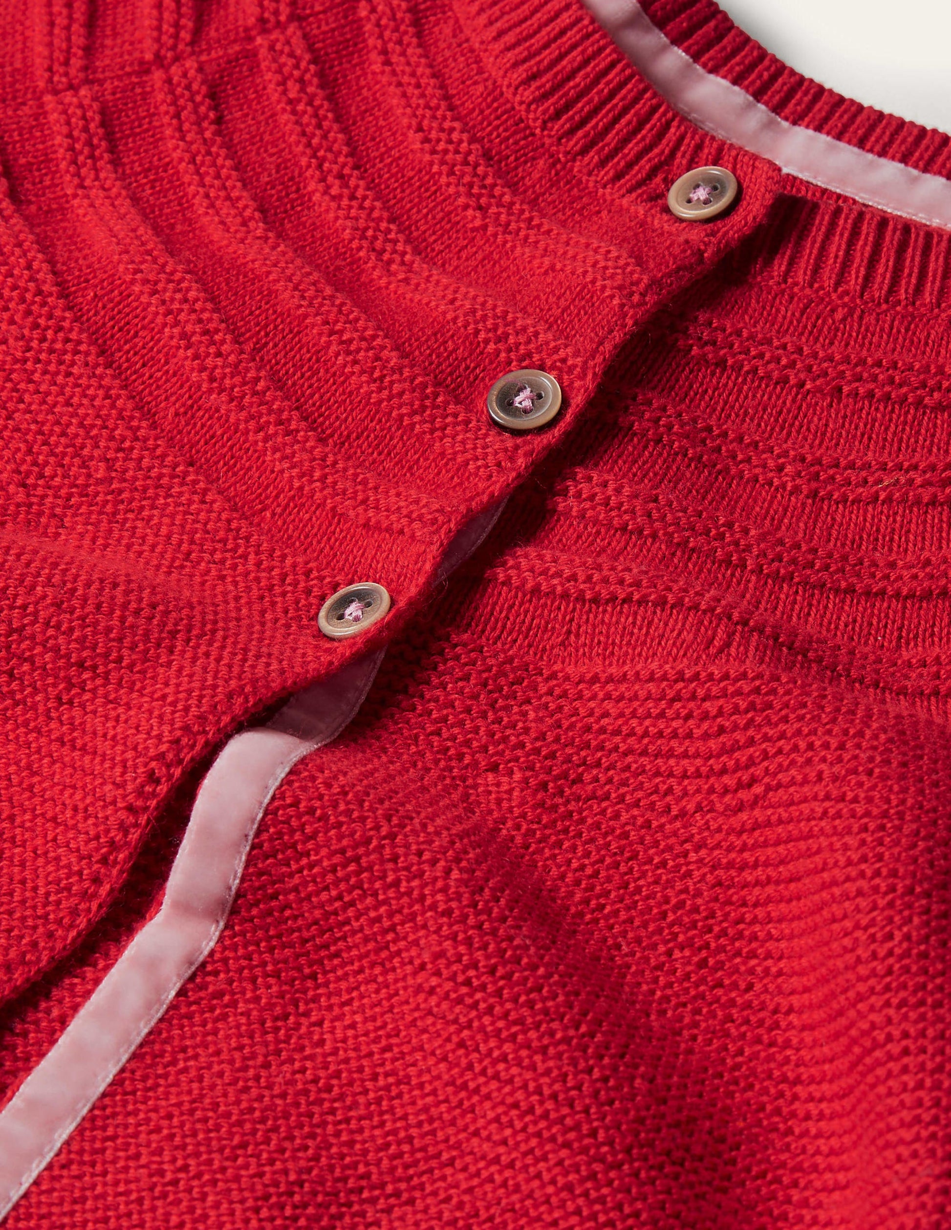Red Cashmere Blend Cardigan-Rockabilly-Rot-3