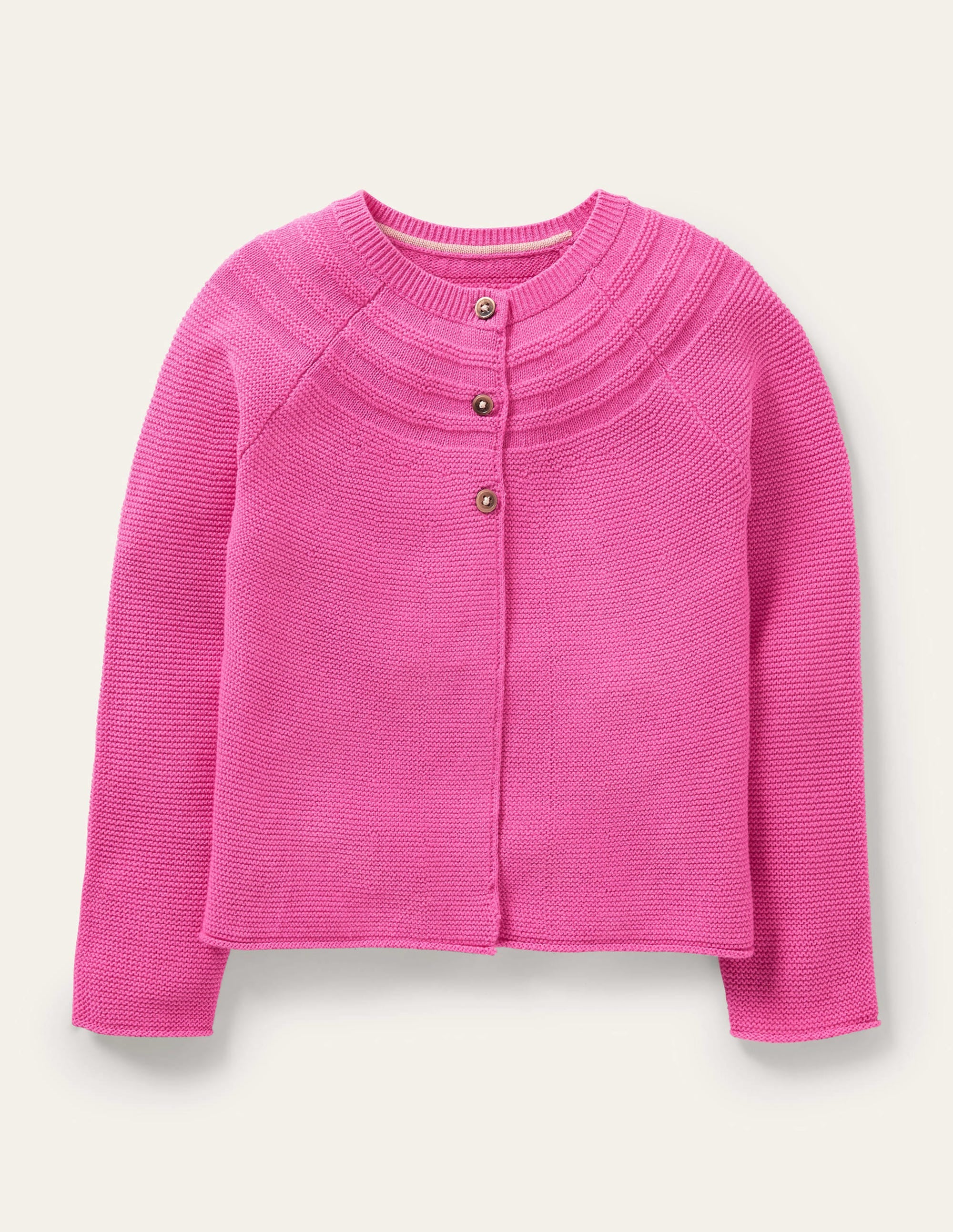 Gilet en coton et cachemire-Rose bonheur - Image 1
