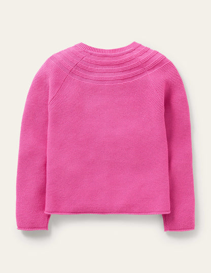 Cotton Cashmere Mix Cardigan-Tickled Pink-2