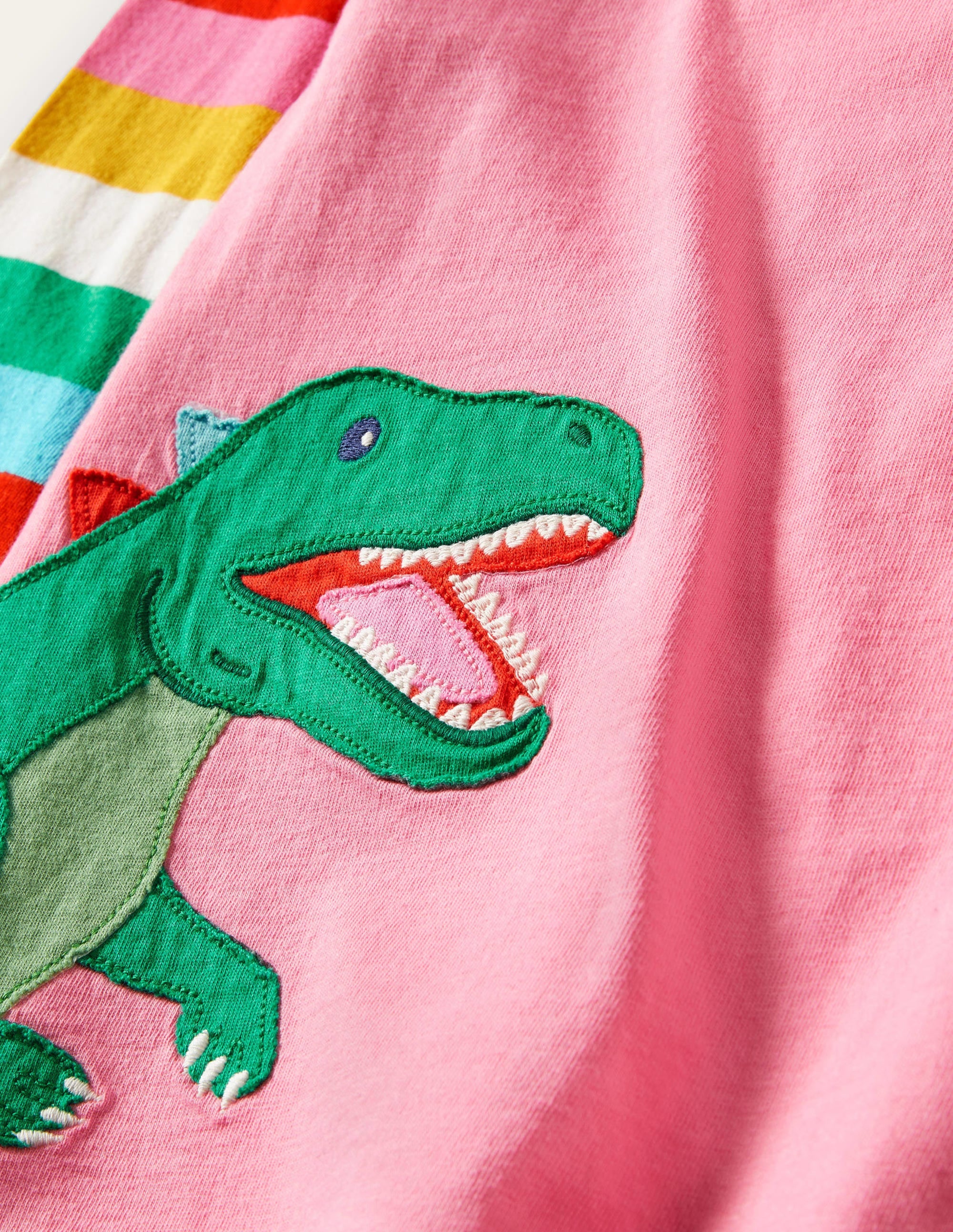 Tunique à appliqué fun-Dinosaure limonade rose - Image 3