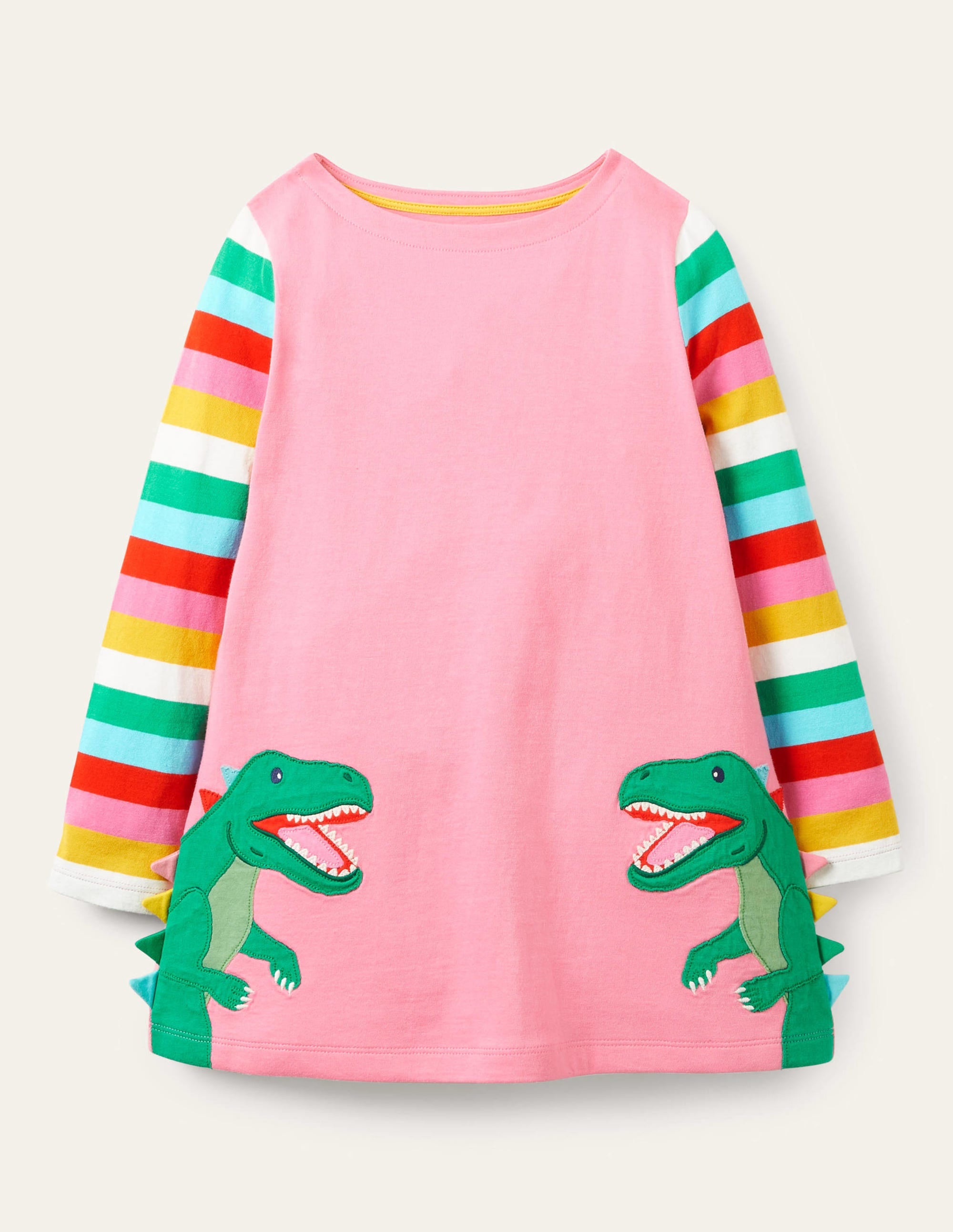 Tunique à appliqué fun-Dinosaure limonade rose - Image 1