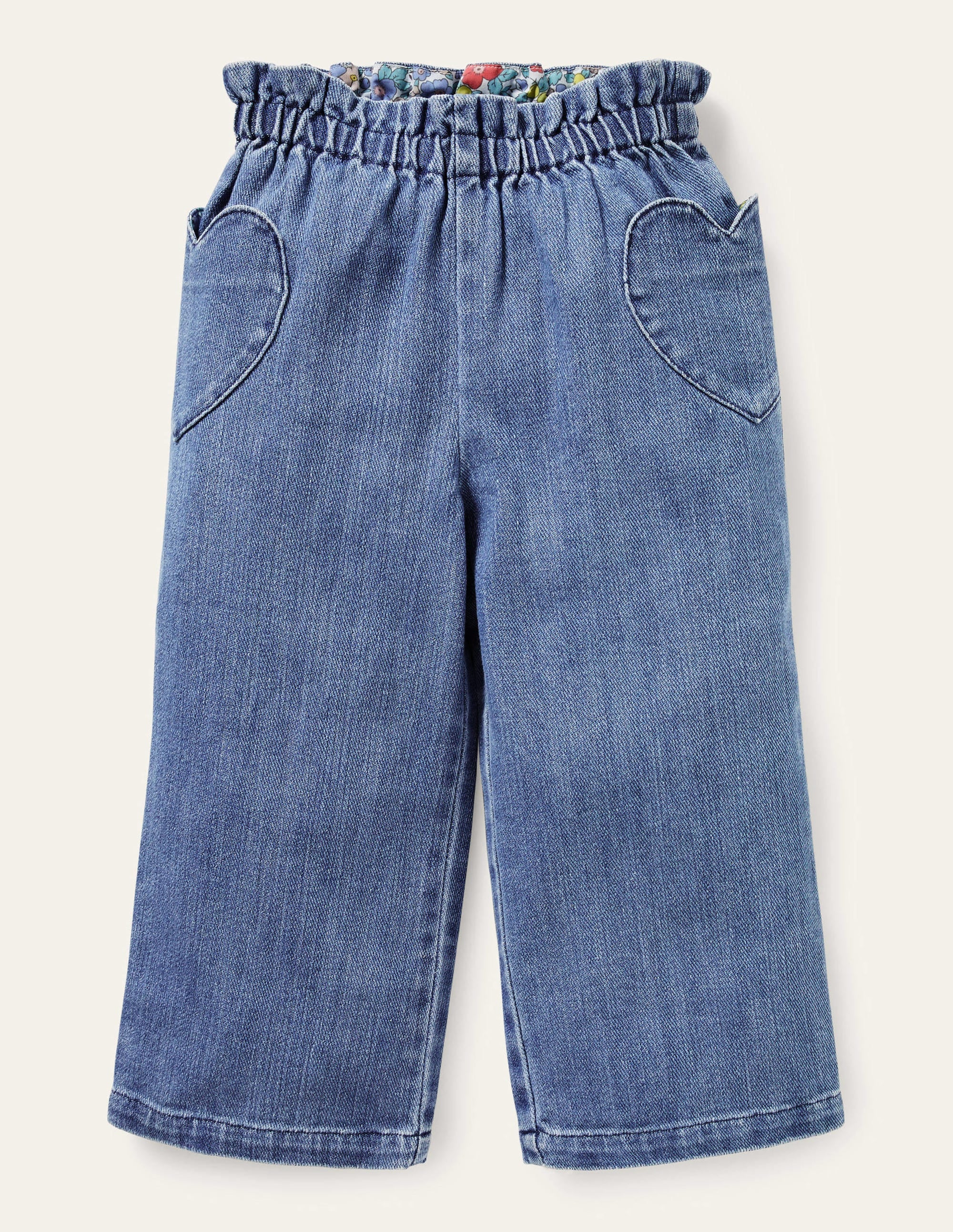 Pantalon large à enfiler-Denim vintage moyen - Image 1
