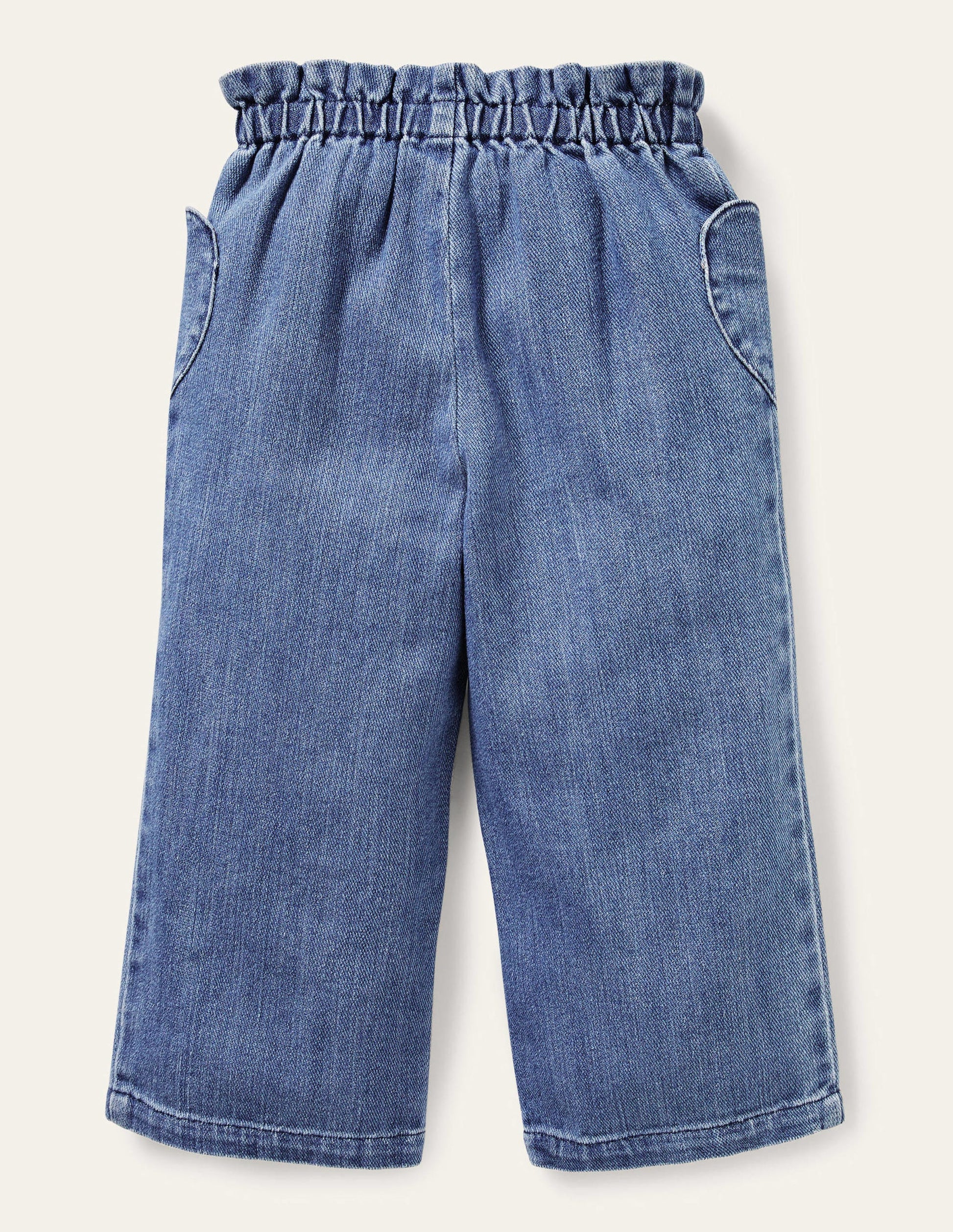 Pantalon large à enfiler-Denim vintage moyen-2