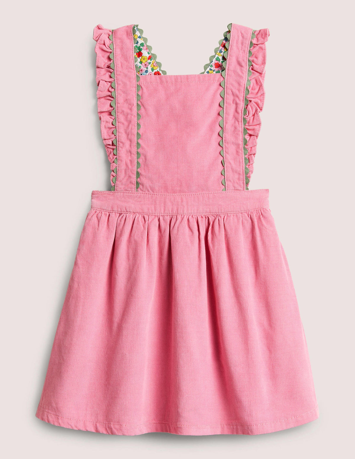 Gewebtes Schürzenkleid-Kirschblütenrosa - Image 1