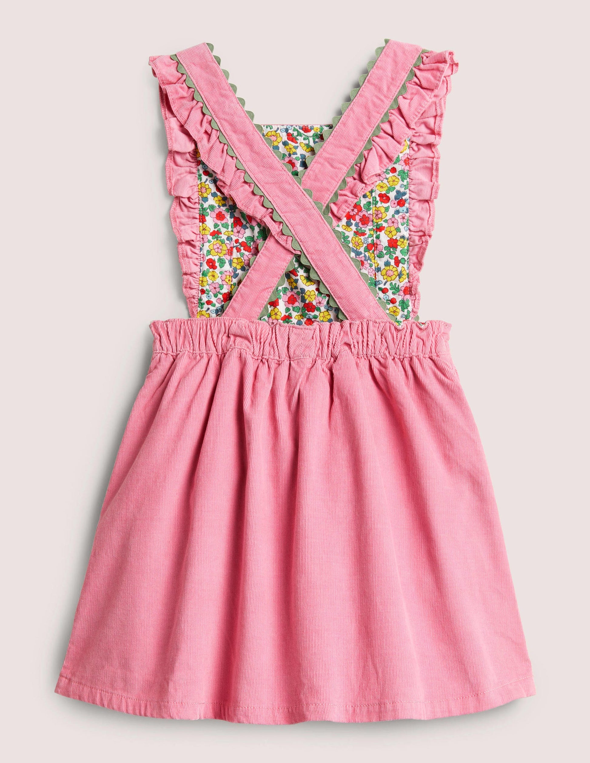Gewebtes Schürzenkleid-Kirschblütenrosa-2