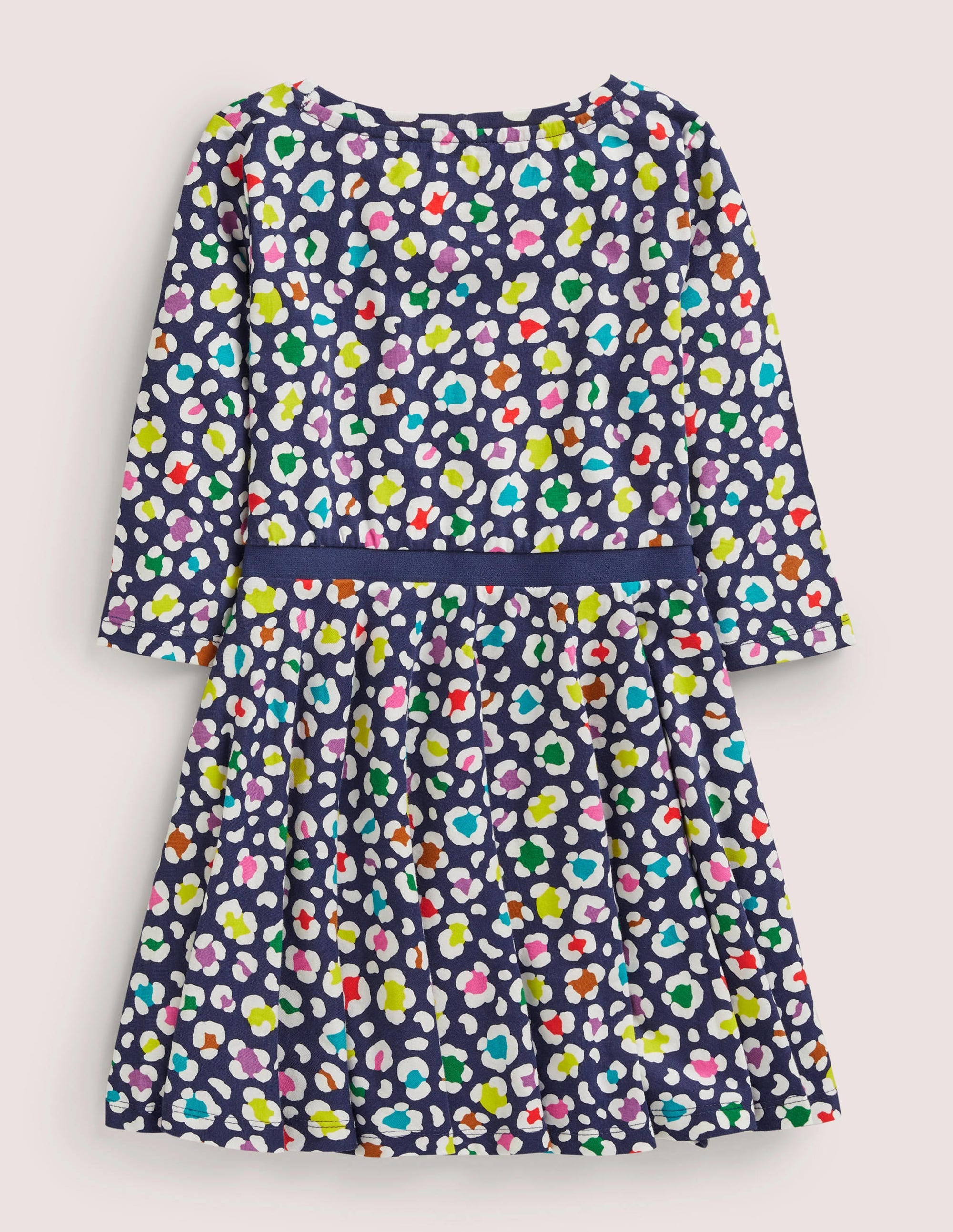 Skaterkleid mit Tellerrock-Segelblau, Leopard - Image 2
