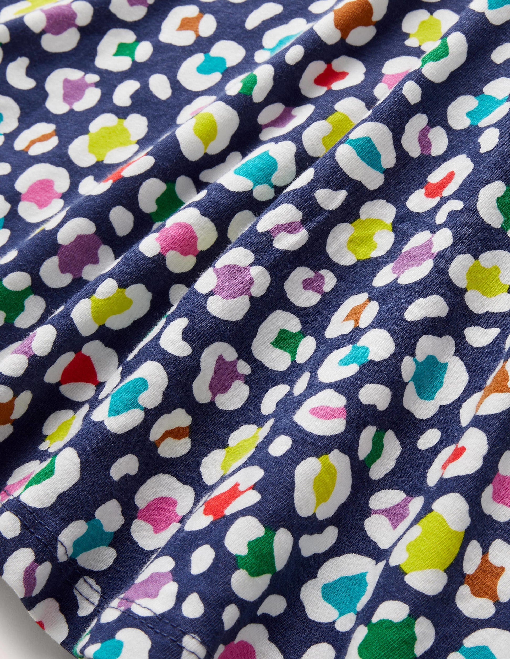 Skaterkleid mit Tellerrock-Segelblau, Leopard-3