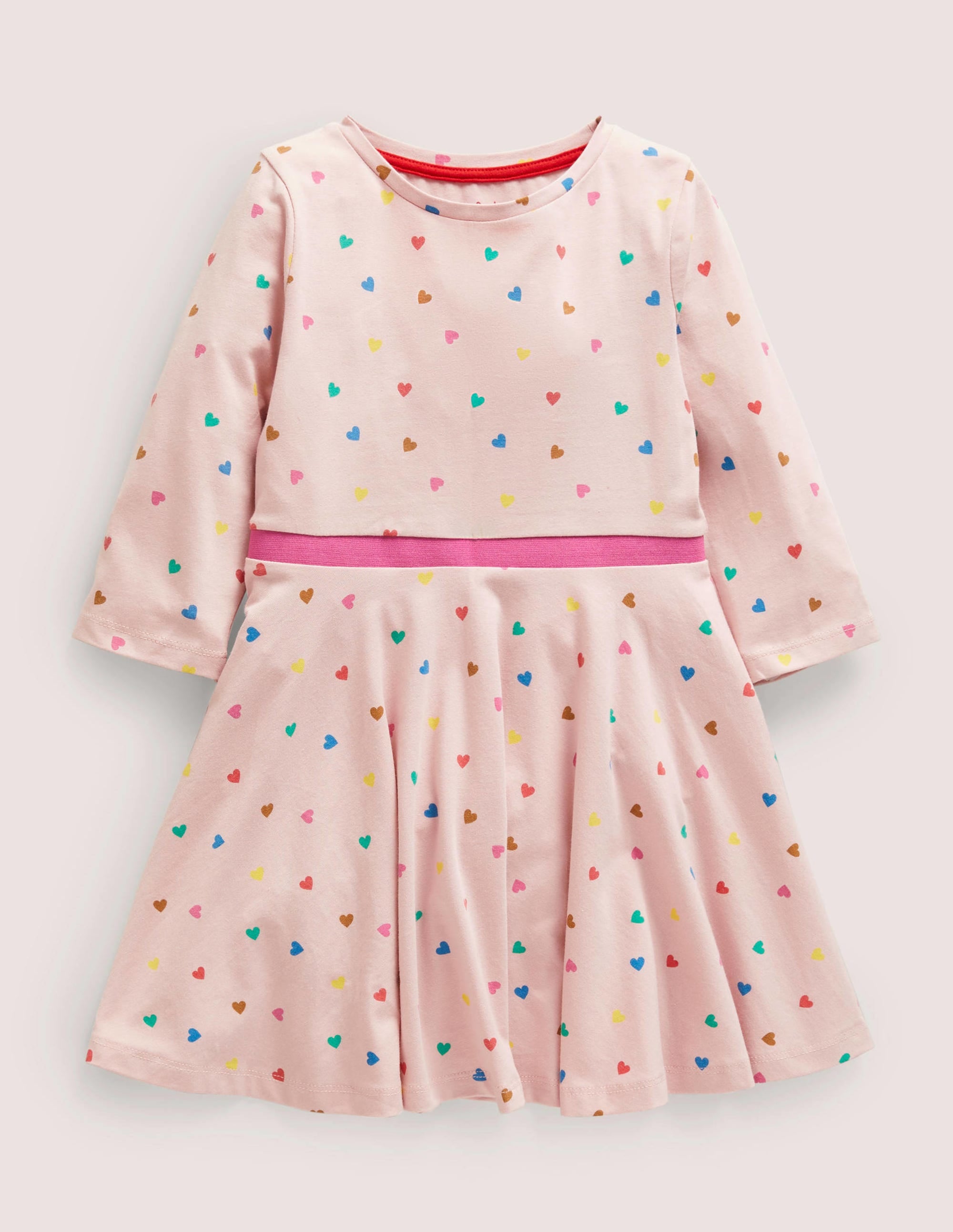 Robe patineuse à volants-Cœurs rose boto - Image 1