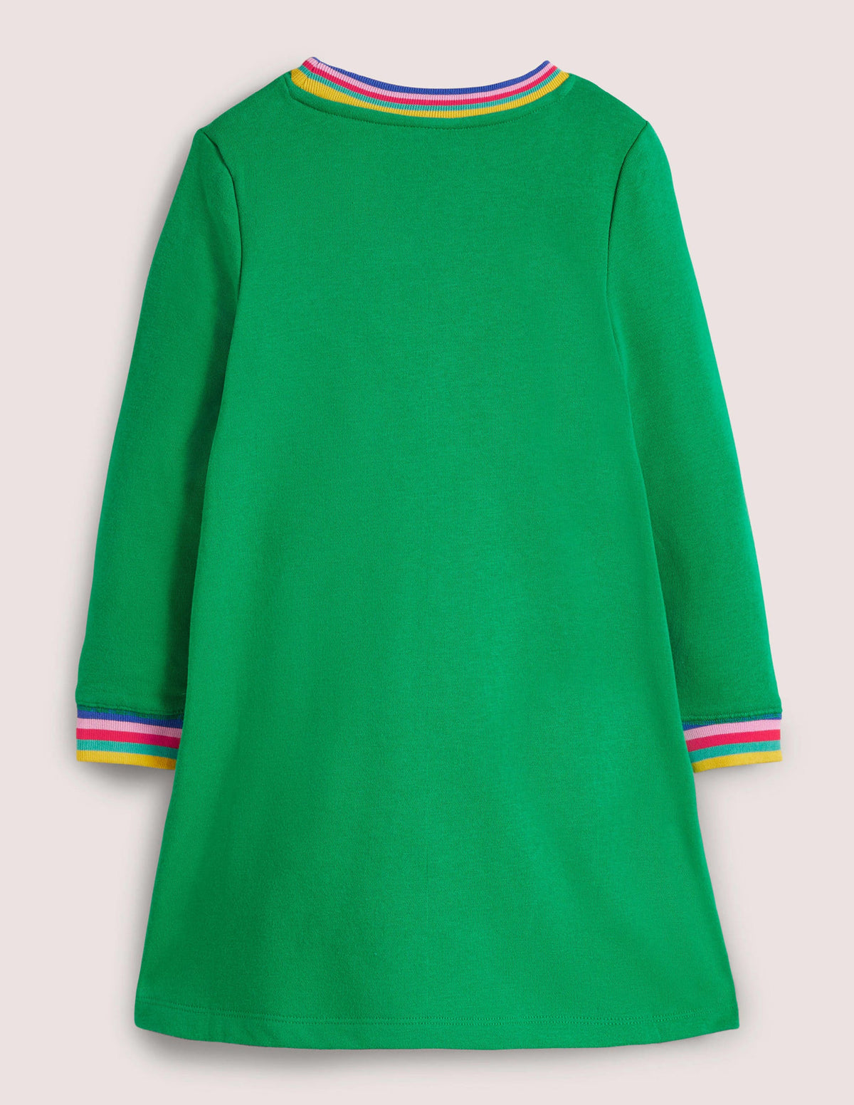 Green Rainbow Cat Print Sweatshirt Dress-Schottengrün, Katzen-2