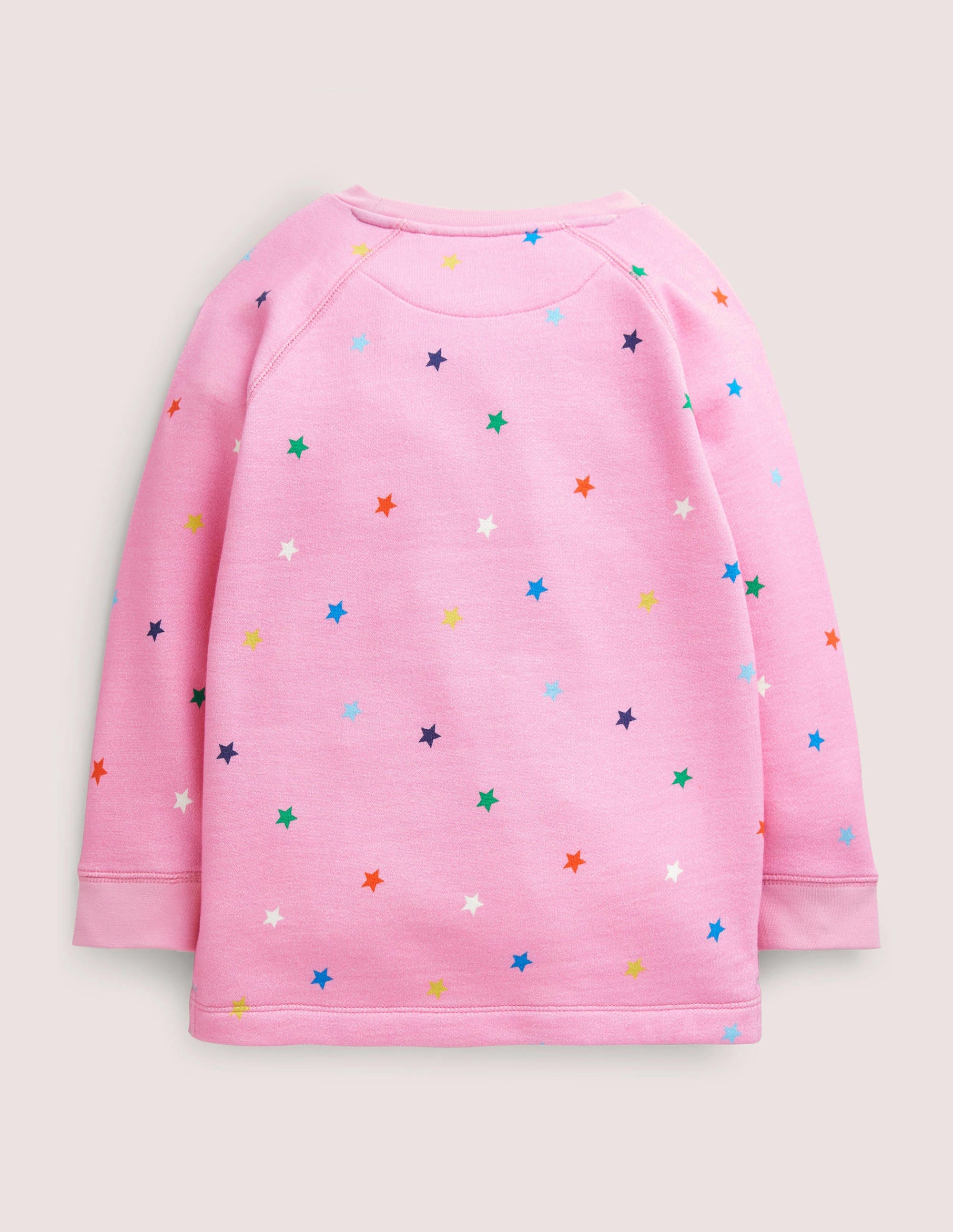 Pink Multi Star Sweatshirt Tunic-Helles Blütenrosa, Sterne - Image 2